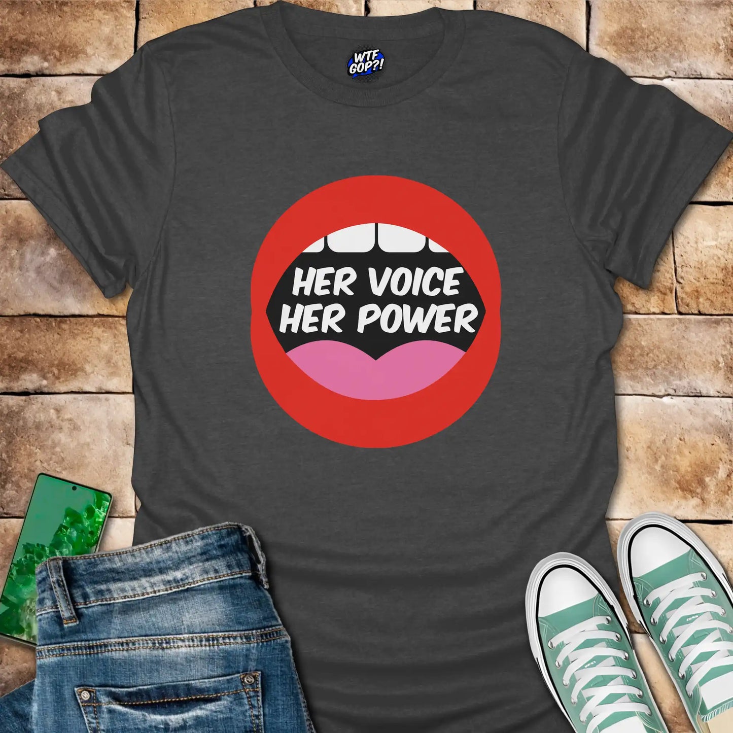 Her Voice Her Power T-Shirt - Empowering Feminist Tee