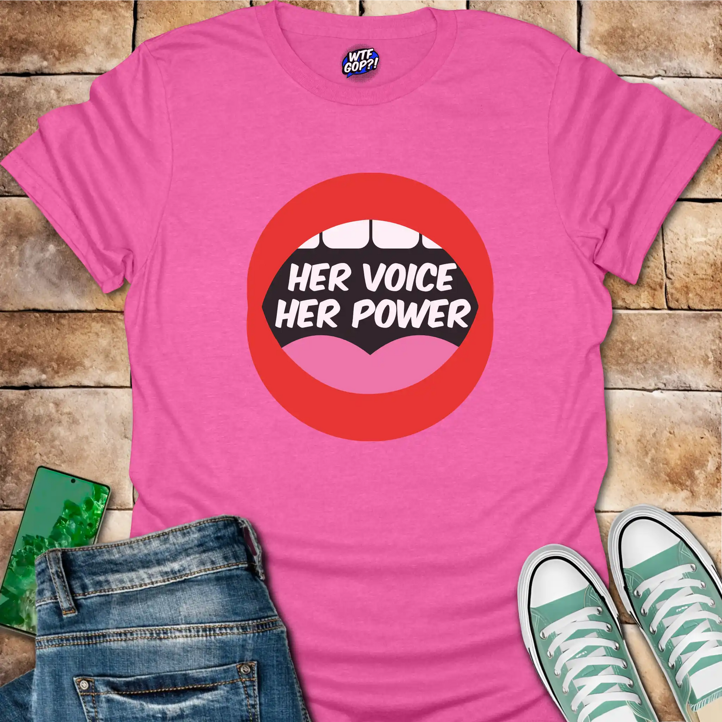 Her Voice Her Power T-Shirt - Empowering Feminist Tee