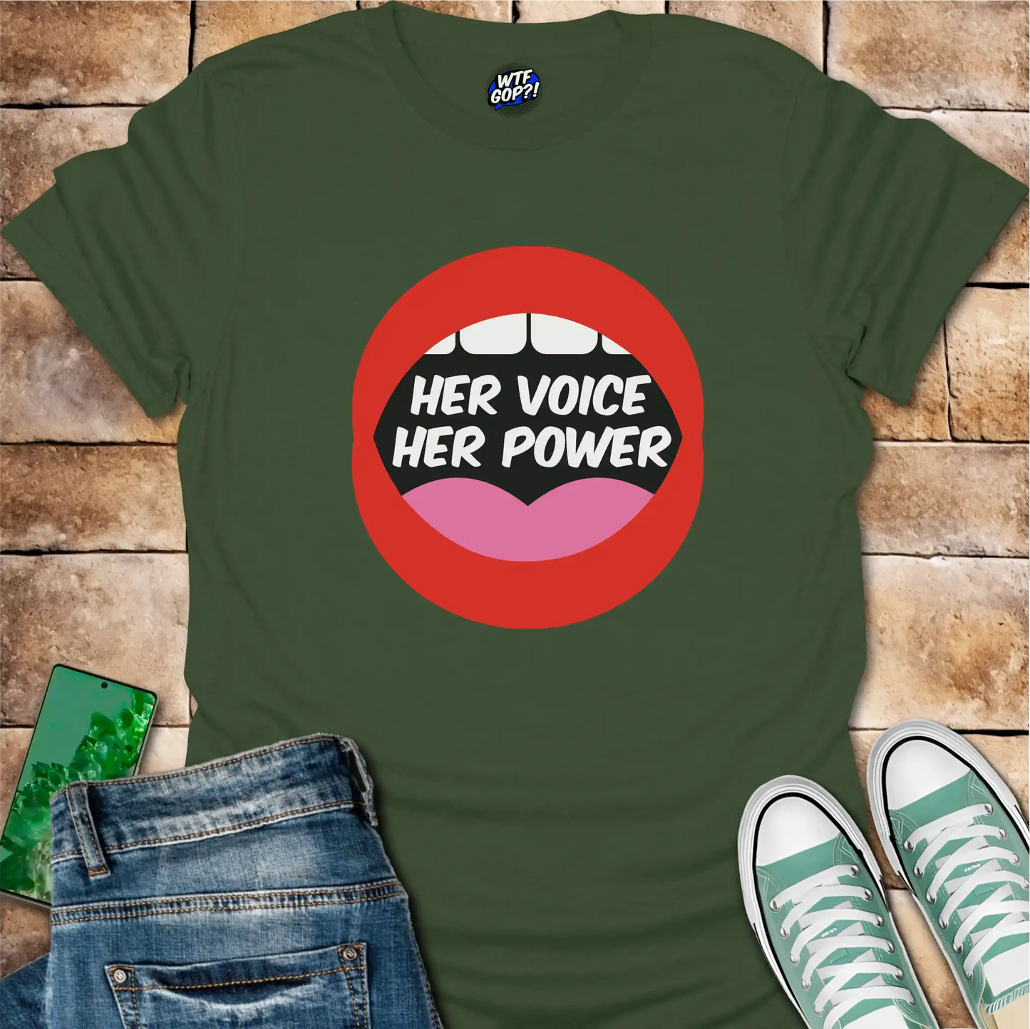 Her Voice Her Power T-Shirt - Empowering Feminist Tee