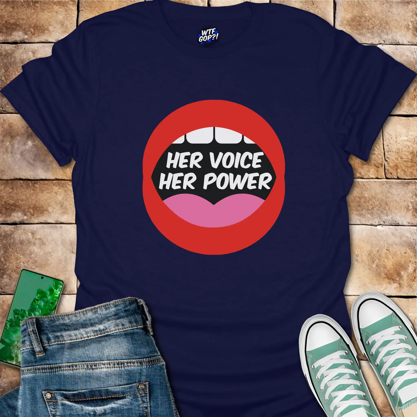 Her Voice Her Power T-Shirt - Empowering Feminist Tee