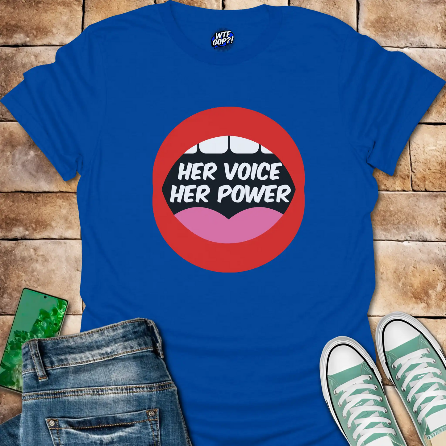 Her Voice Her Power T-Shirt - Empowering Feminist Tee