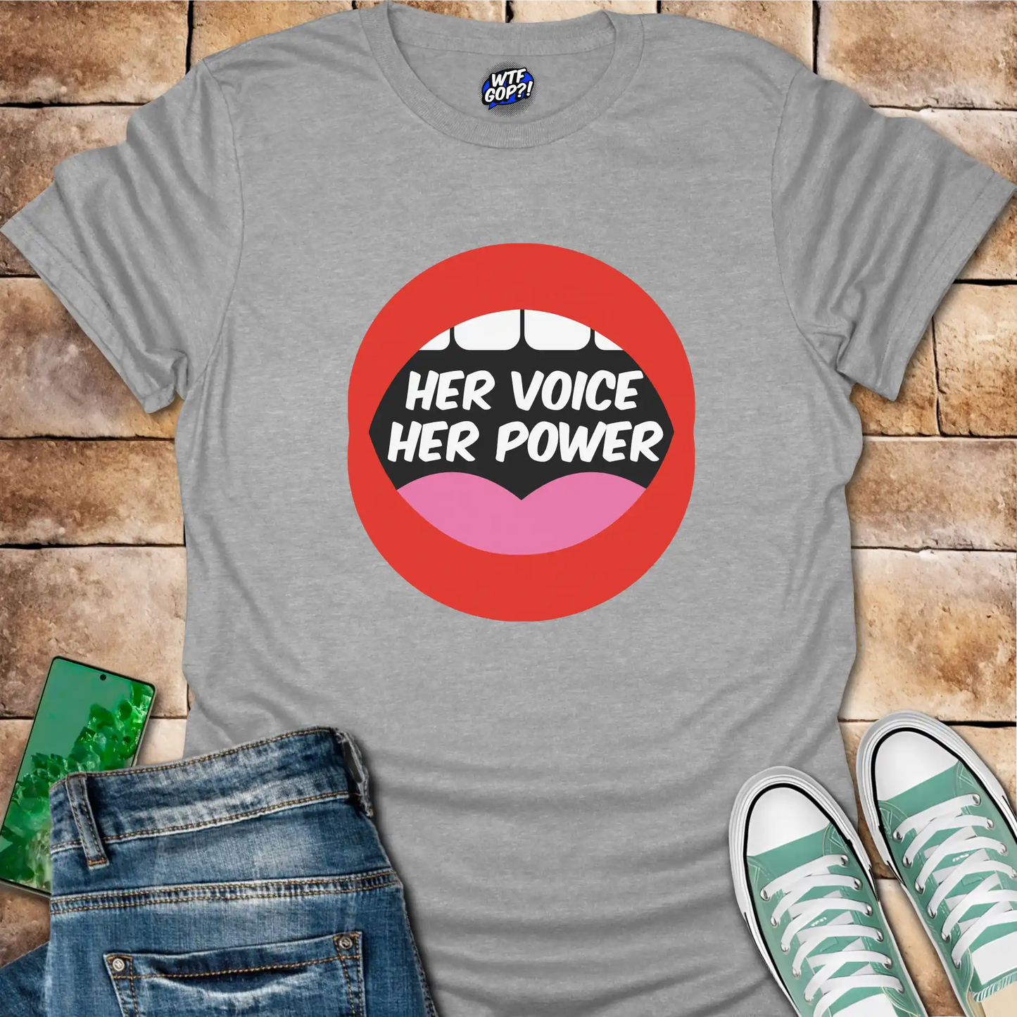 Her Voice Her Power T-Shirt - Empowering Feminist Tee