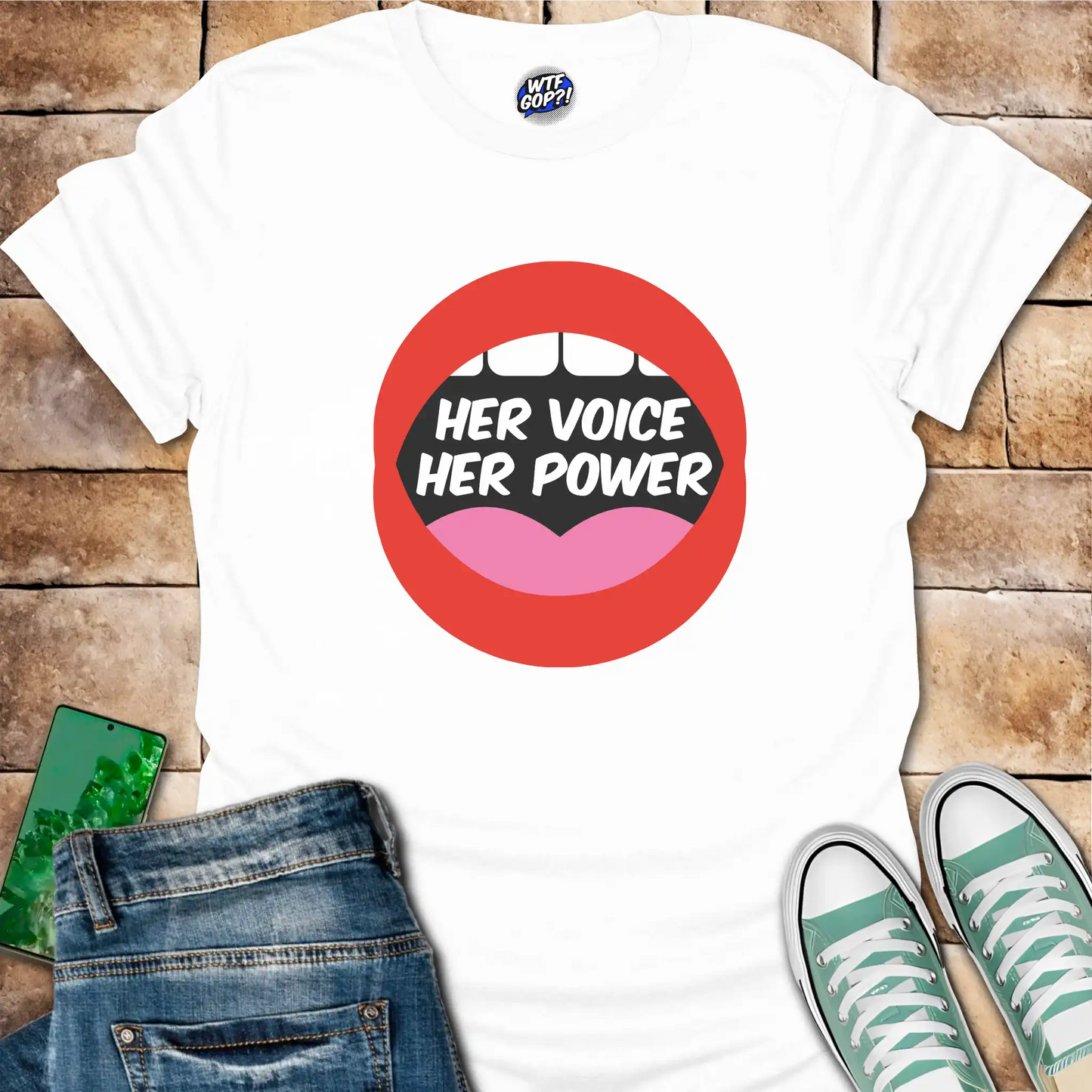 Her Voice Her Power T-Shirt - Empowering Feminist Tee