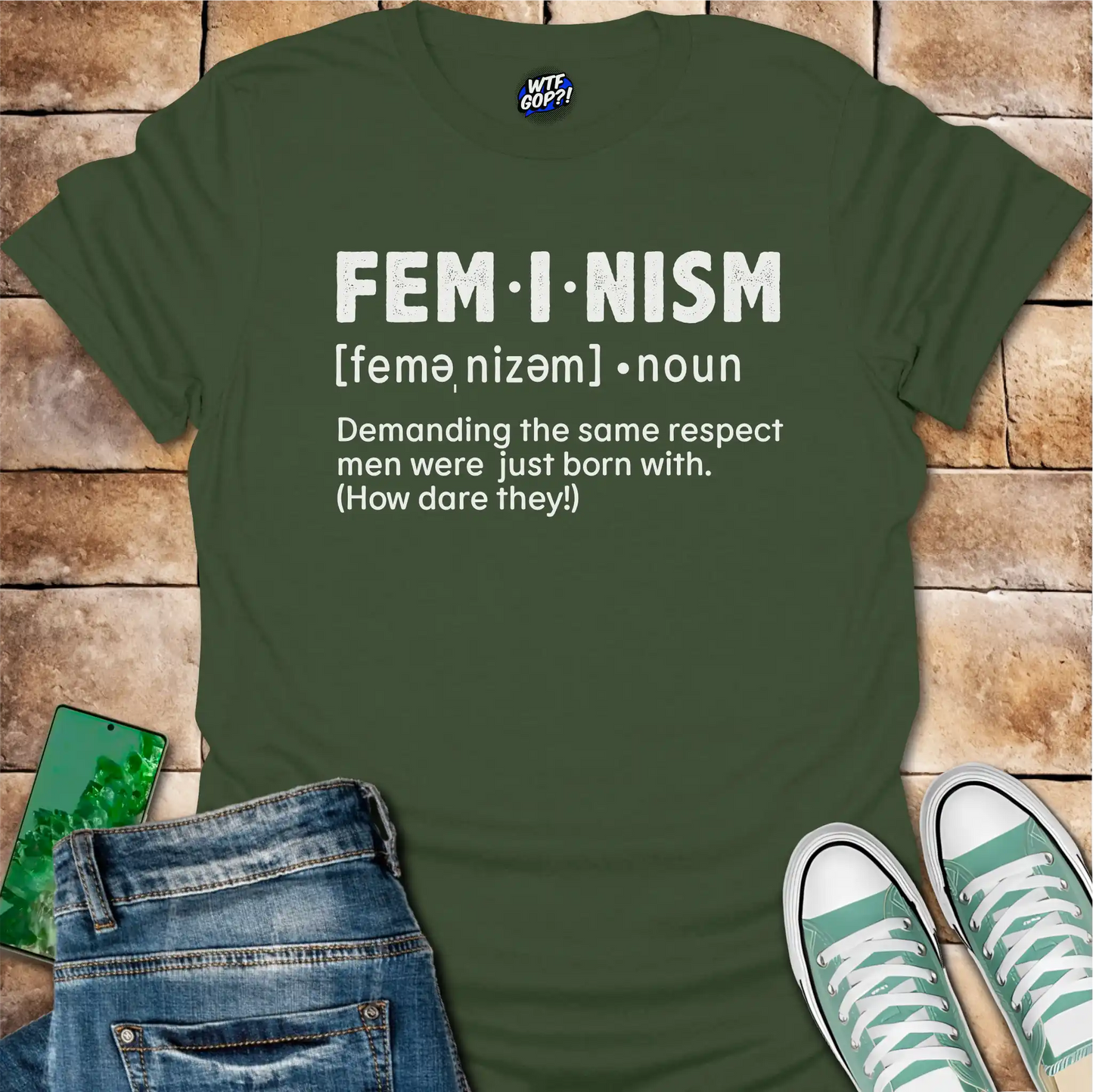 Feminism Definition T-Shirt - Funny Satirical Feminist Tee