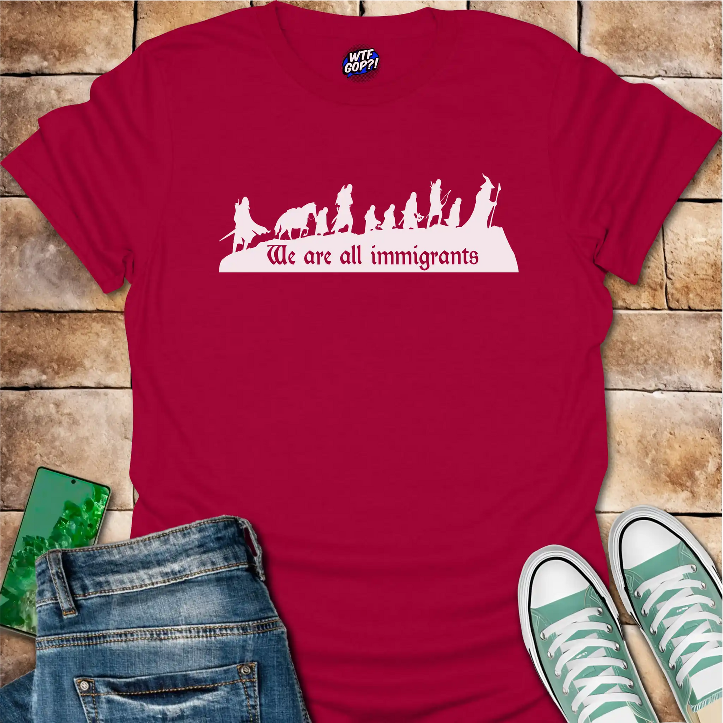 Lord of the Rings Immigrants T-Shirt - Nerdy Pro-Immigrant Tee