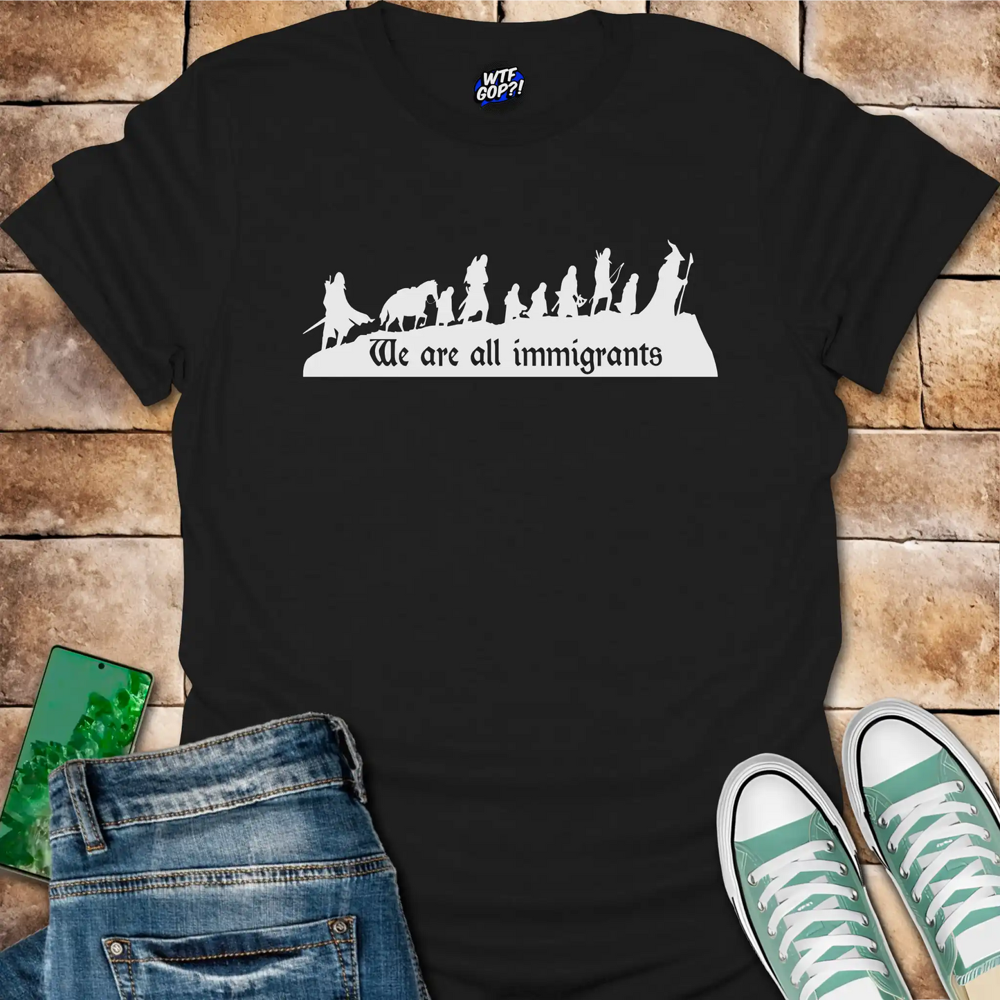 Lord of the Rings Immigrants T-Shirt - Nerdy Pro-Immigrant Tee