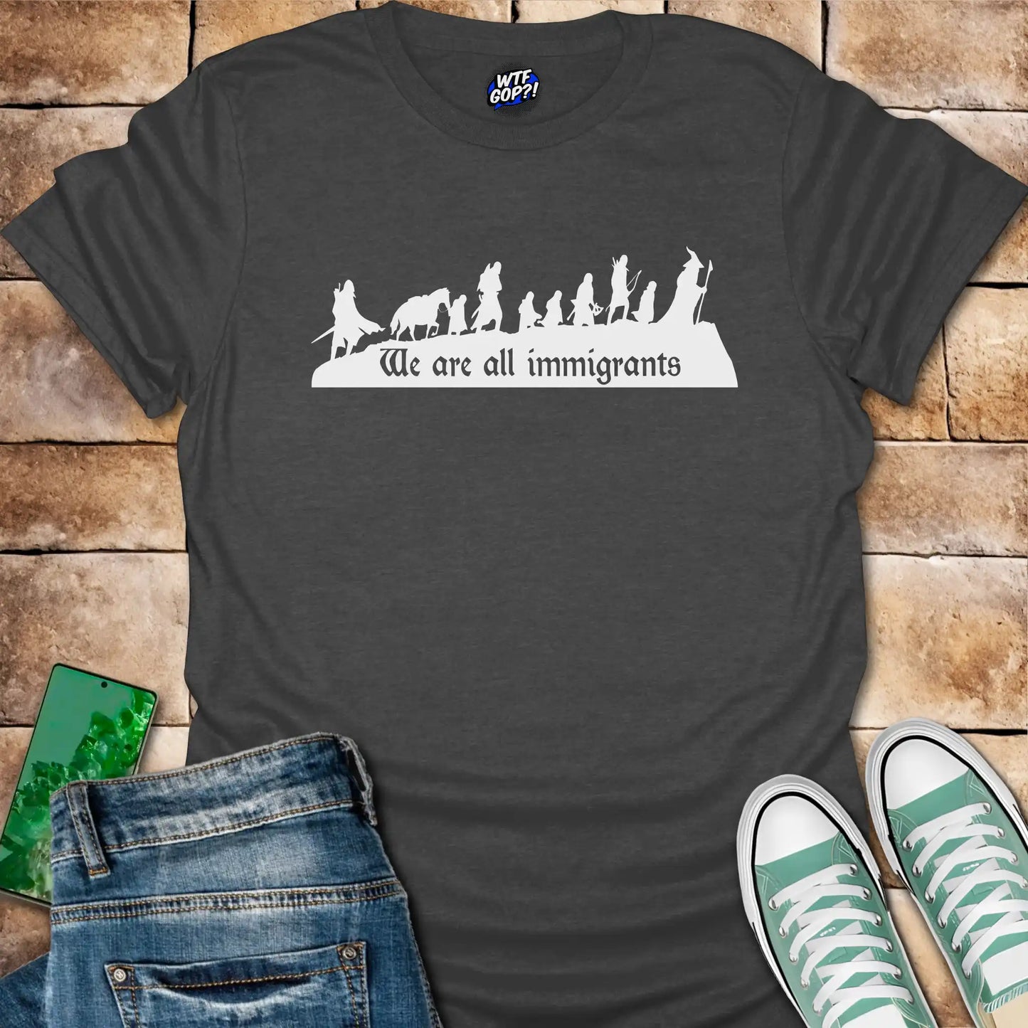 Lord of the Rings Immigrants T-Shirt - Nerdy Pro-Immigrant Tee