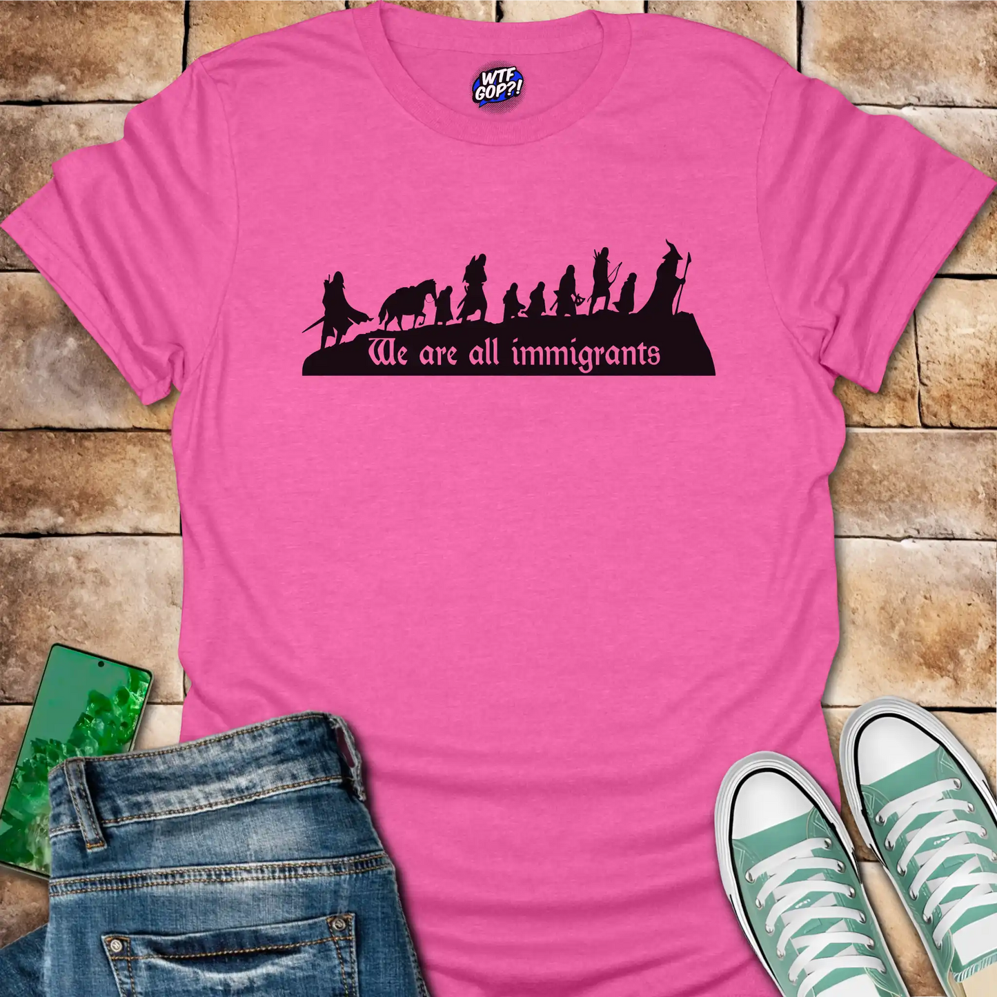 Lord of the Rings Immigrants T-Shirt - Nerdy Pro-Immigrant Tee