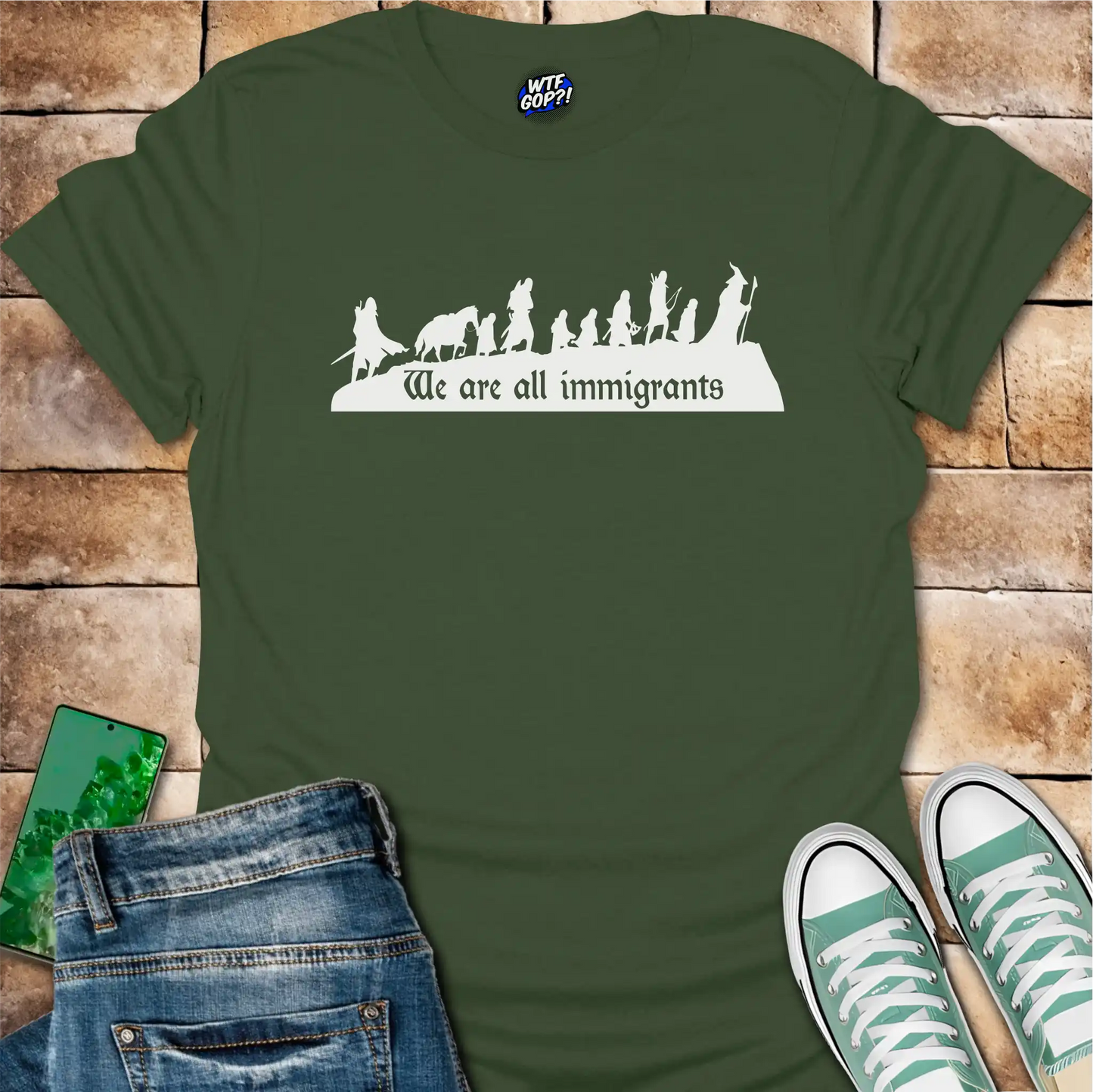 Lord of the Rings Immigrants T-Shirt - Nerdy Pro-Immigrant Tee