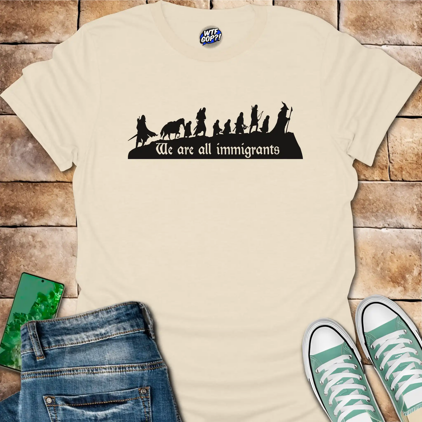 Lord of the Rings Immigrants T-Shirt - Nerdy Pro-Immigrant Tee