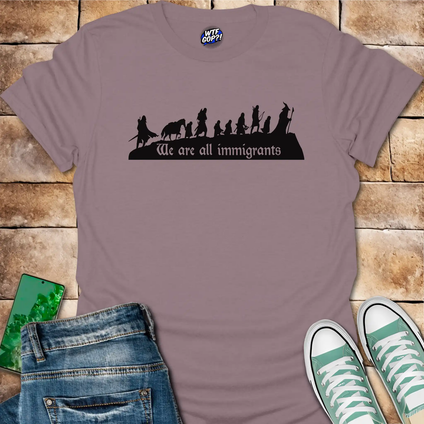 Lord of the Rings Immigrants T-Shirt - Nerdy Pro-Immigrant Tee