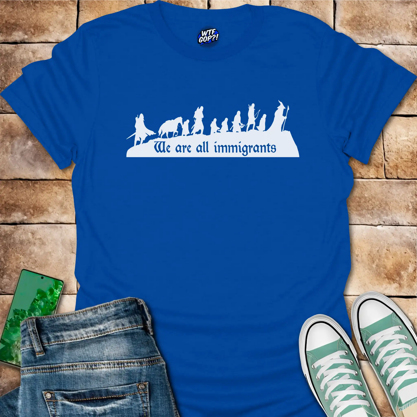 Lord of the Rings Immigrants T-Shirt - Nerdy Pro-Immigrant Tee