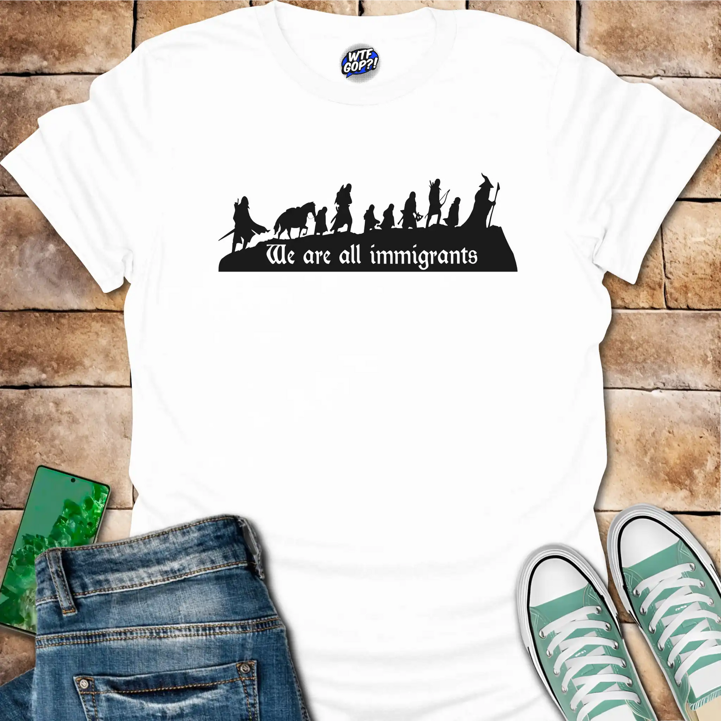 Lord of the Rings Immigrants T-Shirt - Nerdy Pro-Immigrant Tee