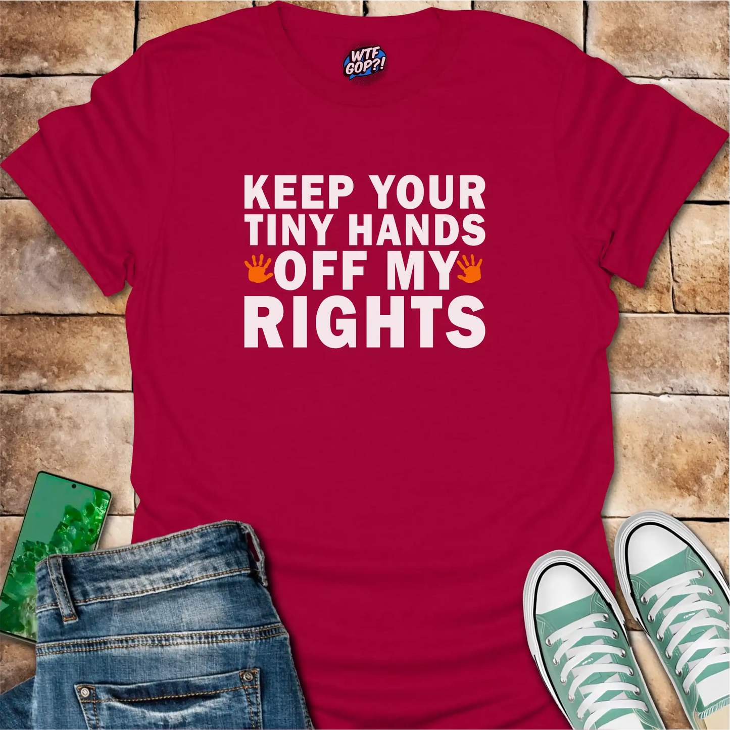 Tiny Hands Off My Rights T-Shirt: Bold Political Body Autonomy Statement