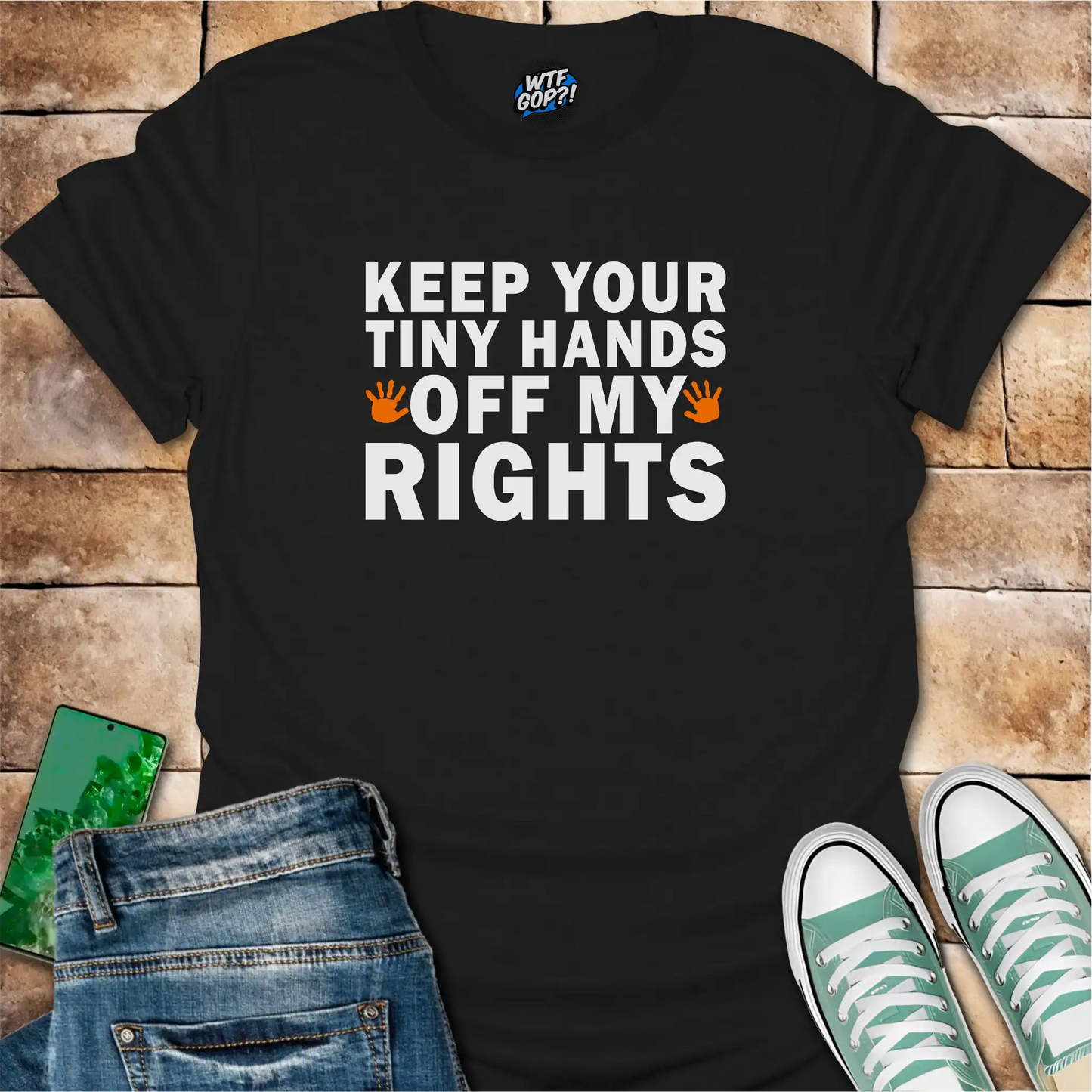 Tiny Hands Off My Rights T-Shirt: Bold Political Body Autonomy Statement