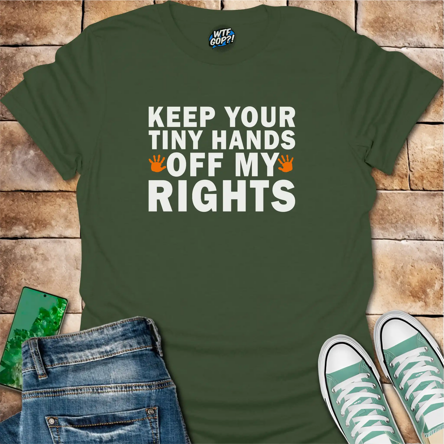Tiny Hands Off My Rights T-Shirt: Bold Political Body Autonomy Statement