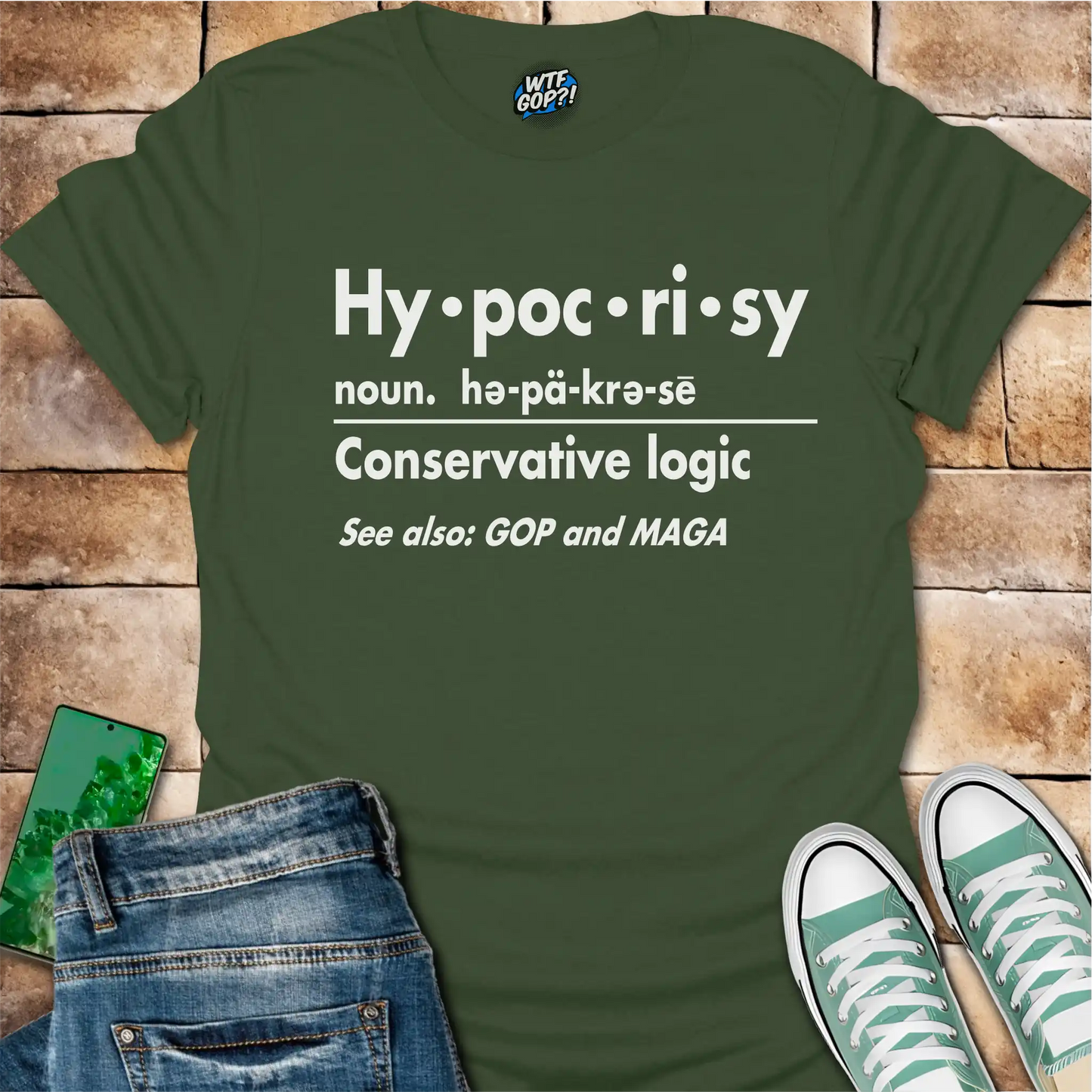 Hypocrisy Definition Shirt: Conservative Logic Political Statement Tee