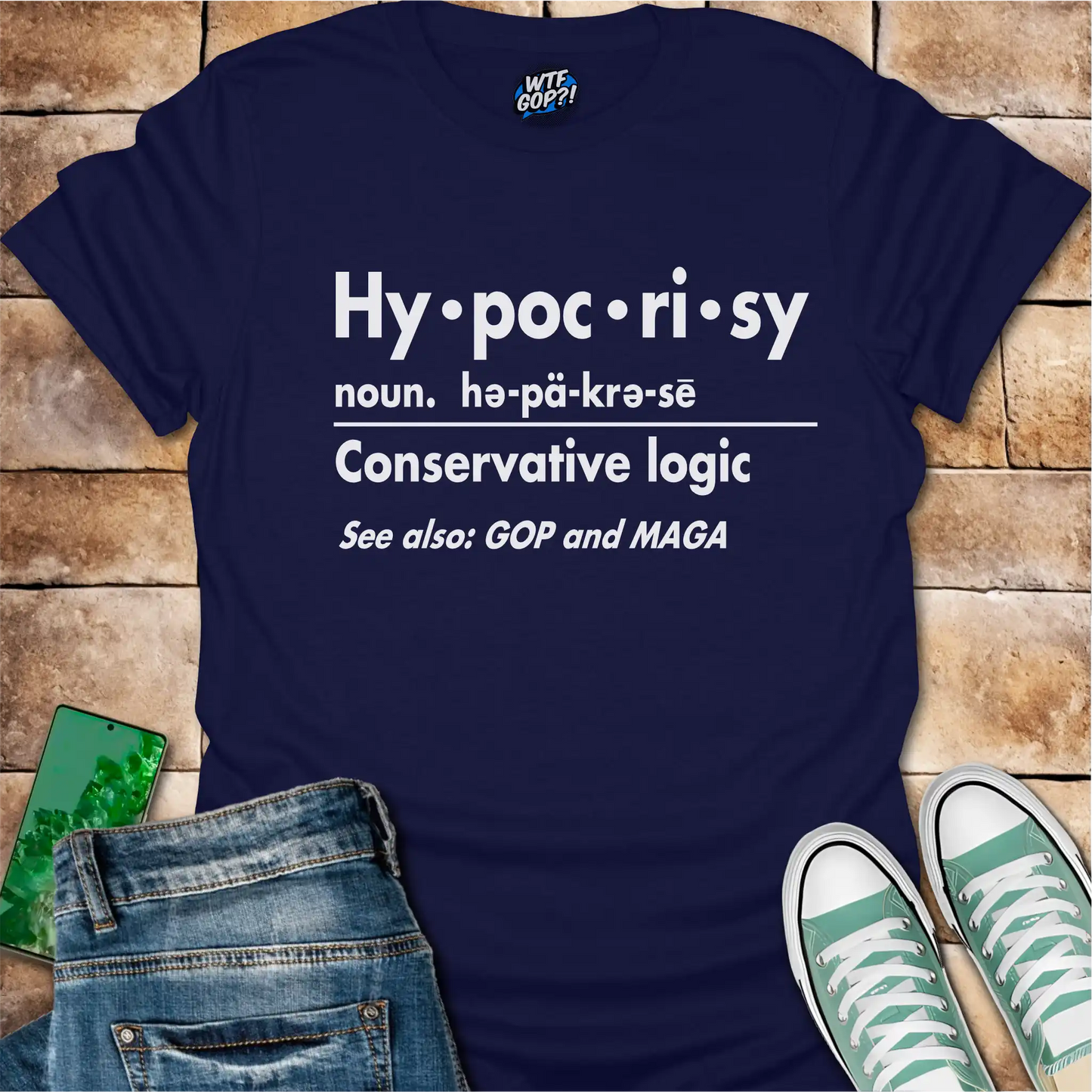 Hypocrisy Definition Shirt: Conservative Logic Political Statement Tee