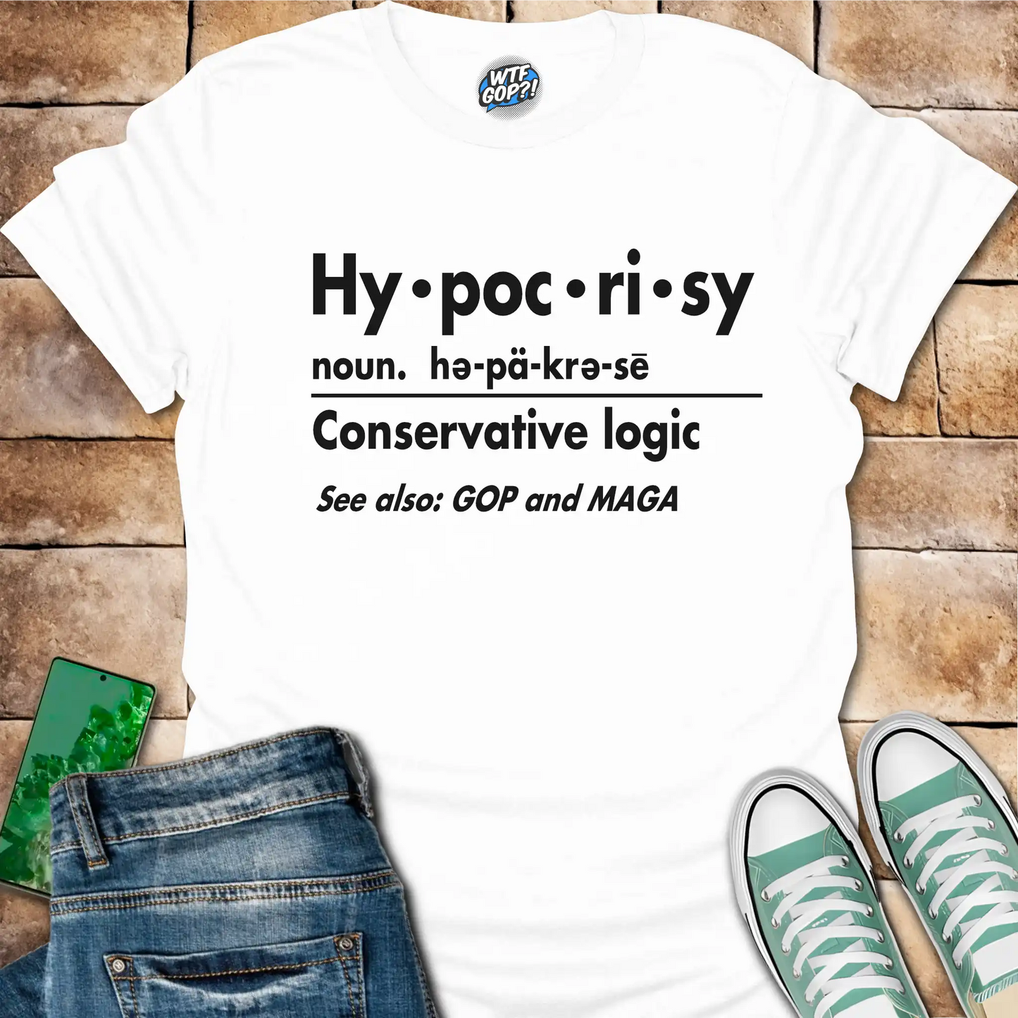 Hypocrisy Definition Shirt: Conservative Logic Political Statement Tee