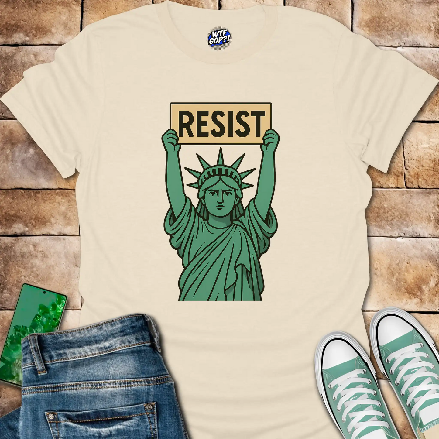Resist T-Shirt: Statue of Liberty Protest Design