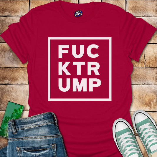 Fuck Trump Minimalist Square Design Shirt