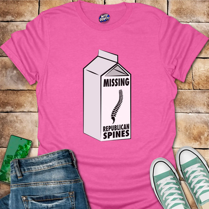 Milk Carton Missing Republican Spines T-Shirt