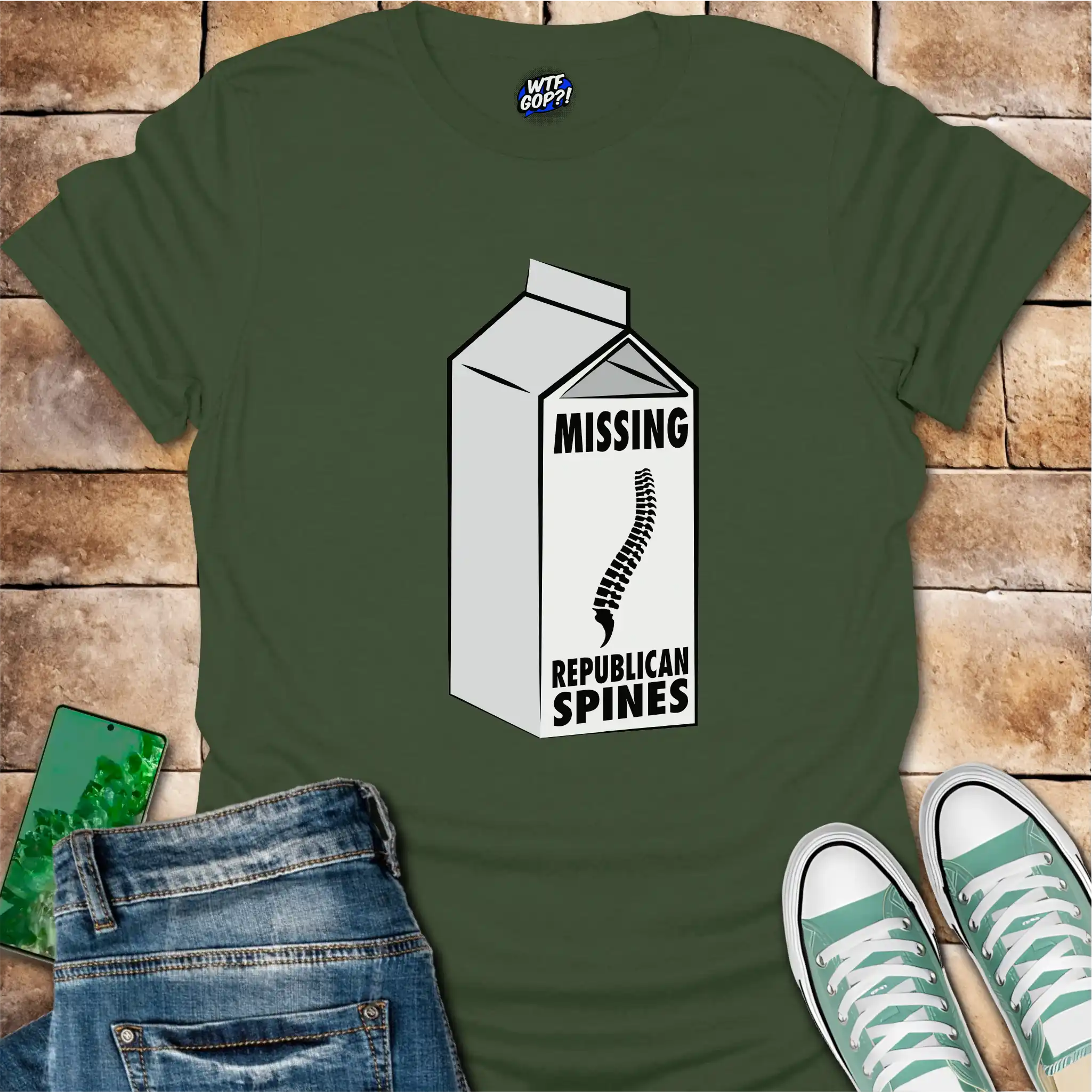 Milk Carton Missing Republican Spines T-Shirt