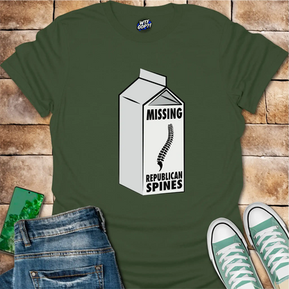 Milk Carton Missing Republican Spines T-Shirt