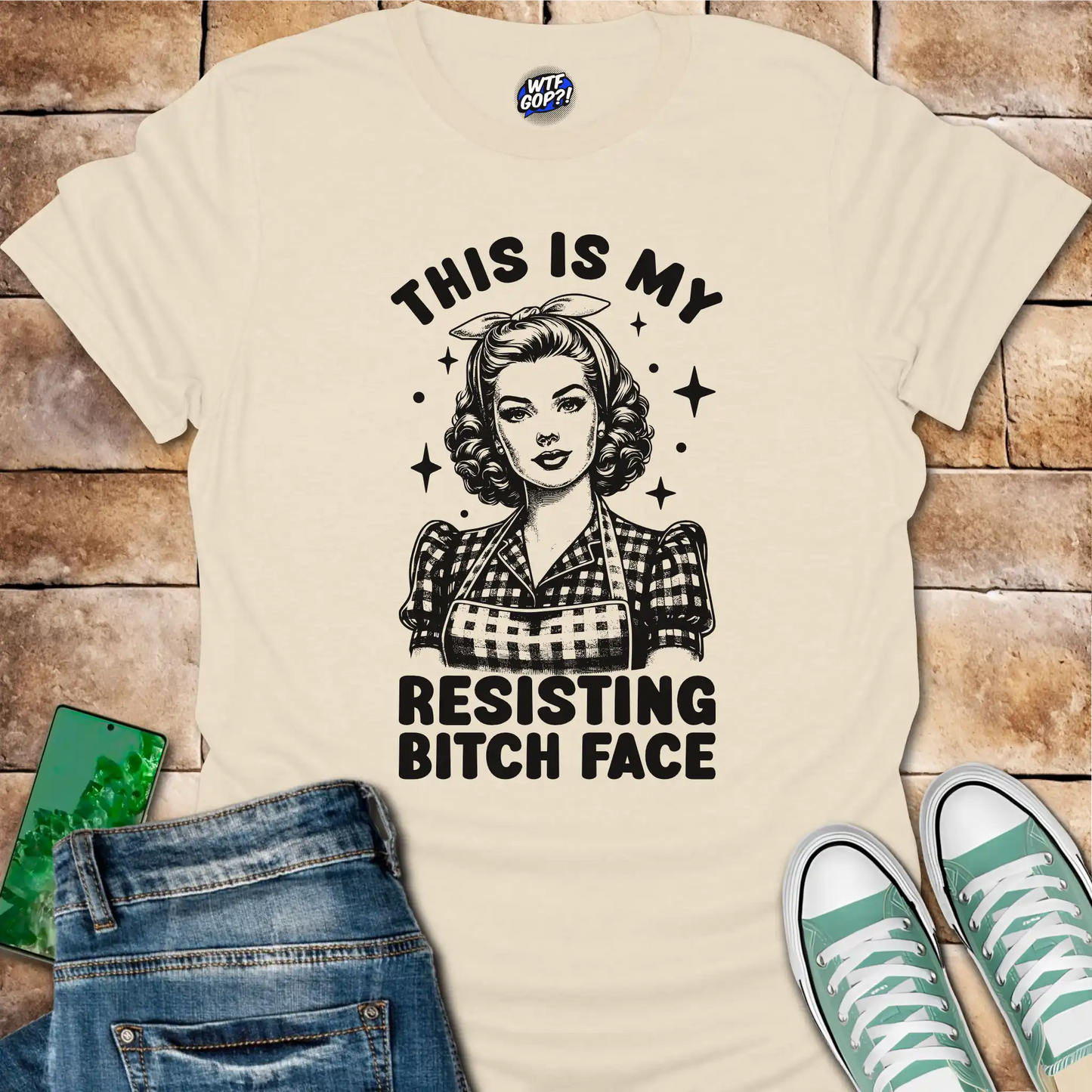 Resisting Bitch Face T-Shirt - Anti-Trump Feminist Tee