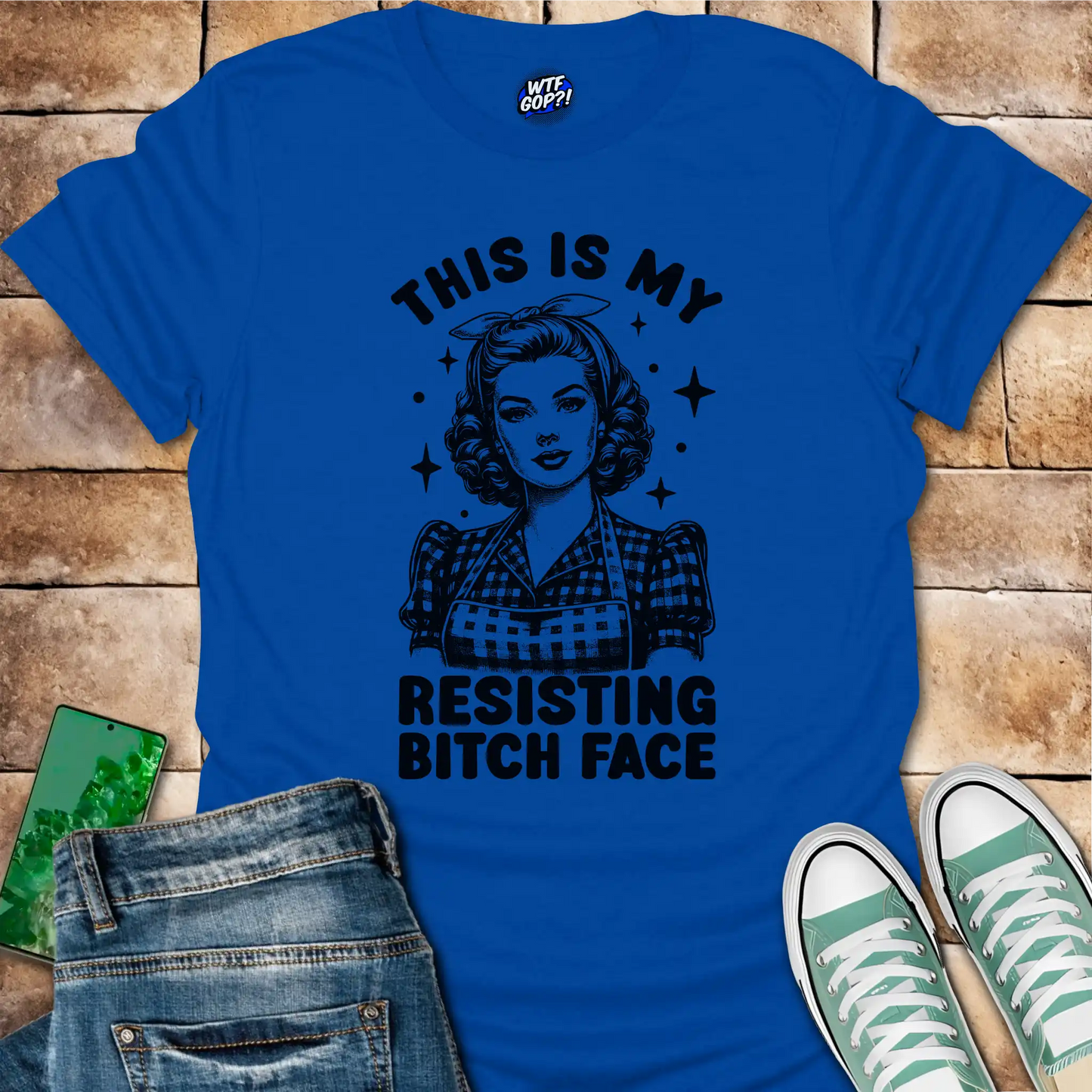 Resisting Bitch Face T-Shirt - Anti-Trump Feminist Tee