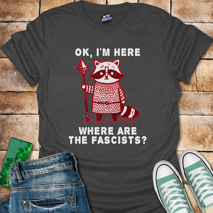 Anti Fascist Raccoon Shirt: Ready to Fight Fascism