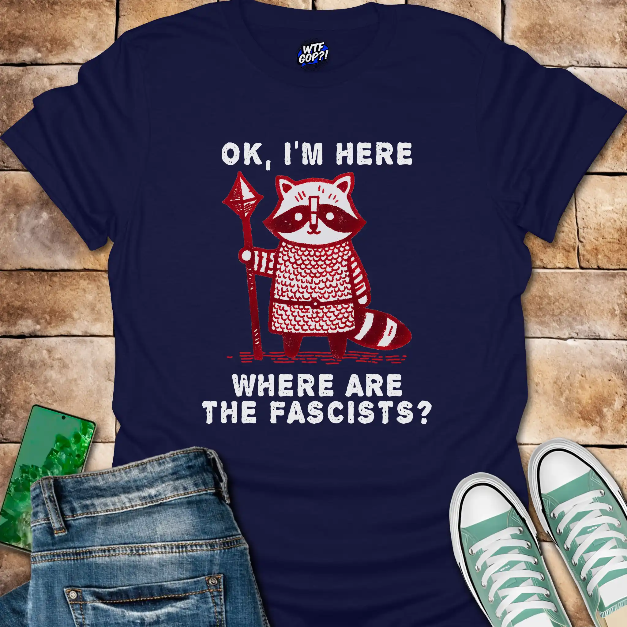 Anti Fascist Raccoon Shirt: Ready to Fight Fascism