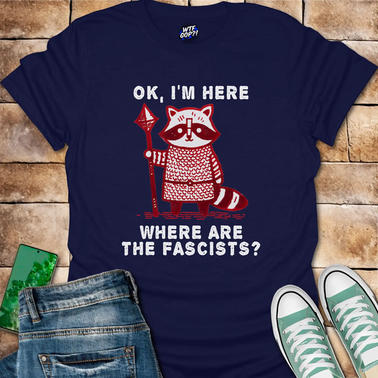 Anti Fascist Raccoon Shirt: Ready to Fight Fascism