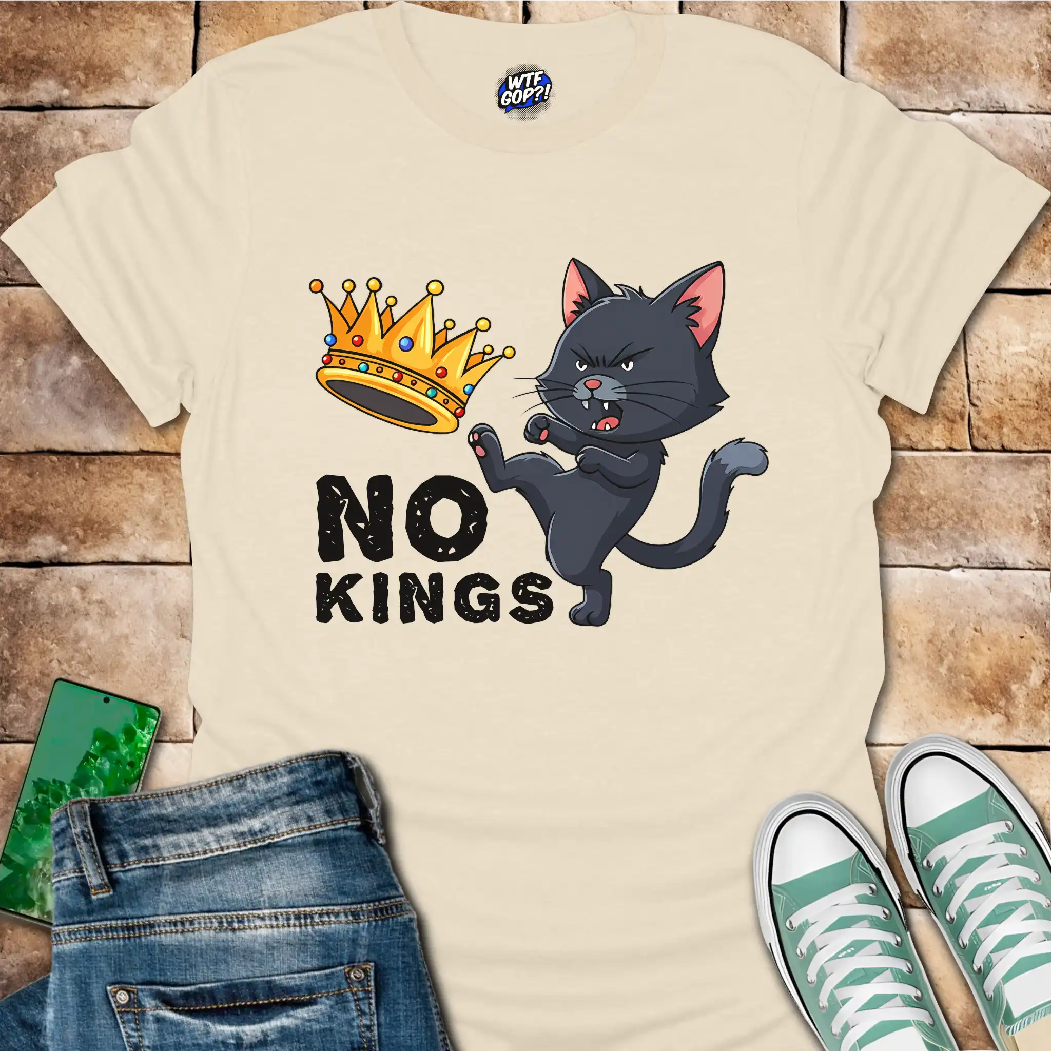 No Kings Cat T-Shirt