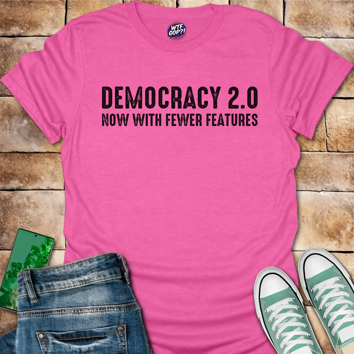 Democracy 2.0 T-Shirt - Anti-Trump, Political Satire Tee