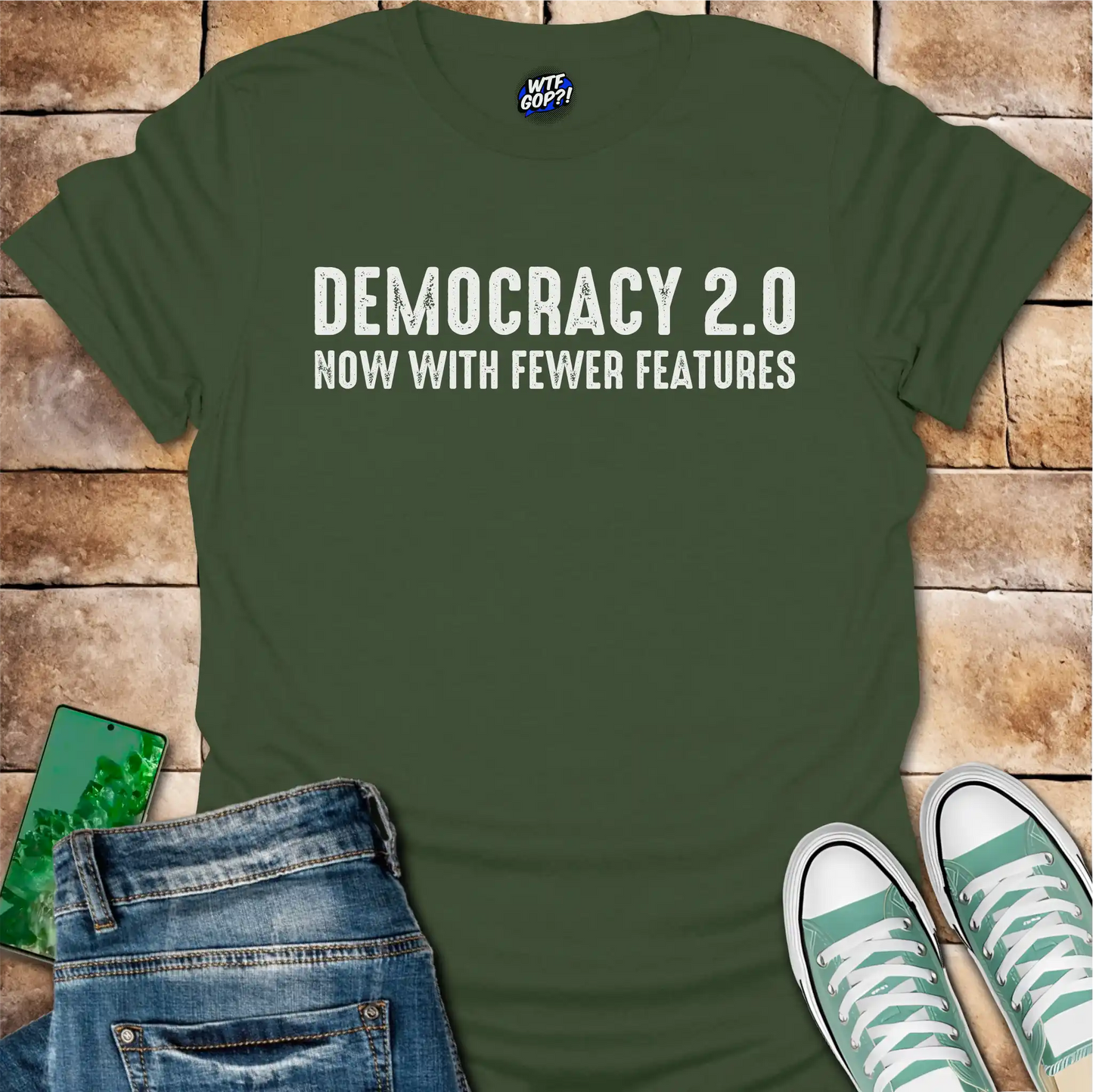 Democracy 2.0 T-Shirt - Anti-Trump, Political Satire Tee