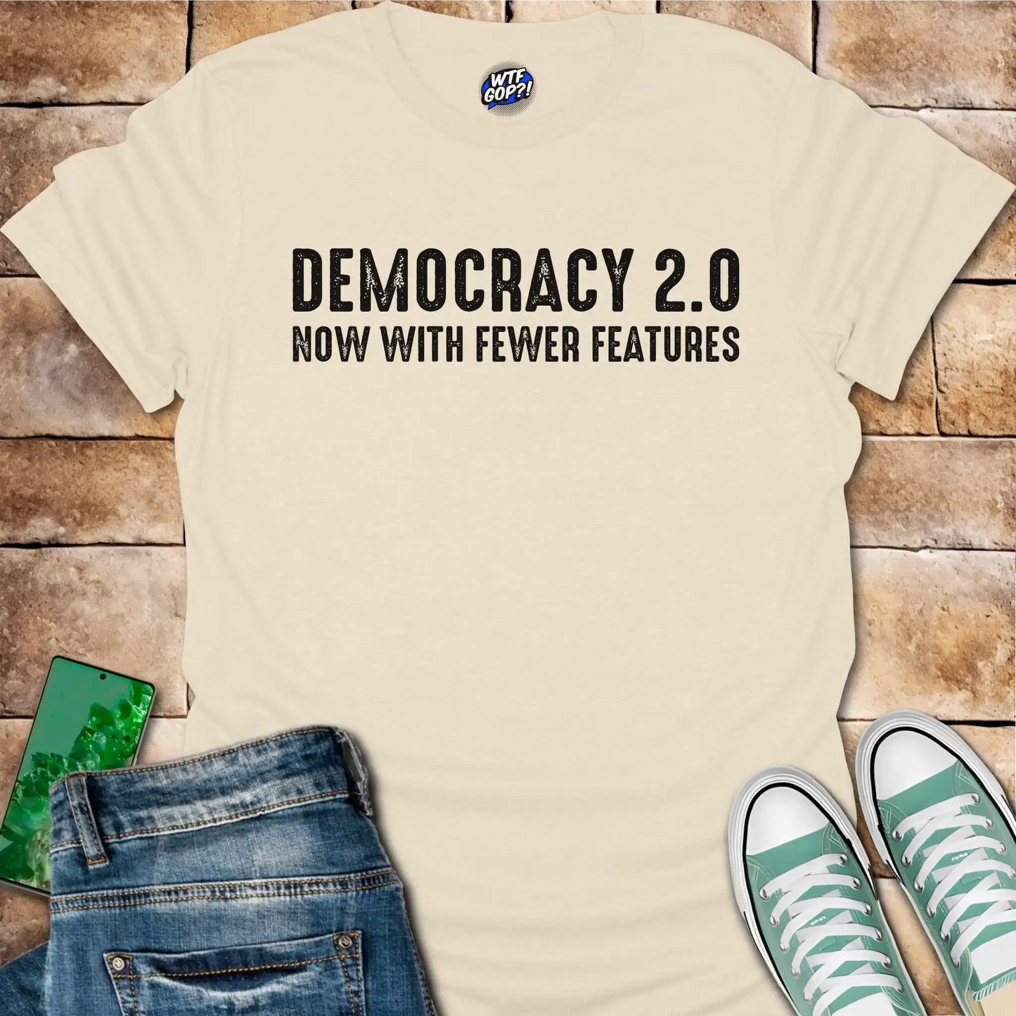 Democracy 2.0 T-Shirt - Anti-Trump, Political Satire Tee