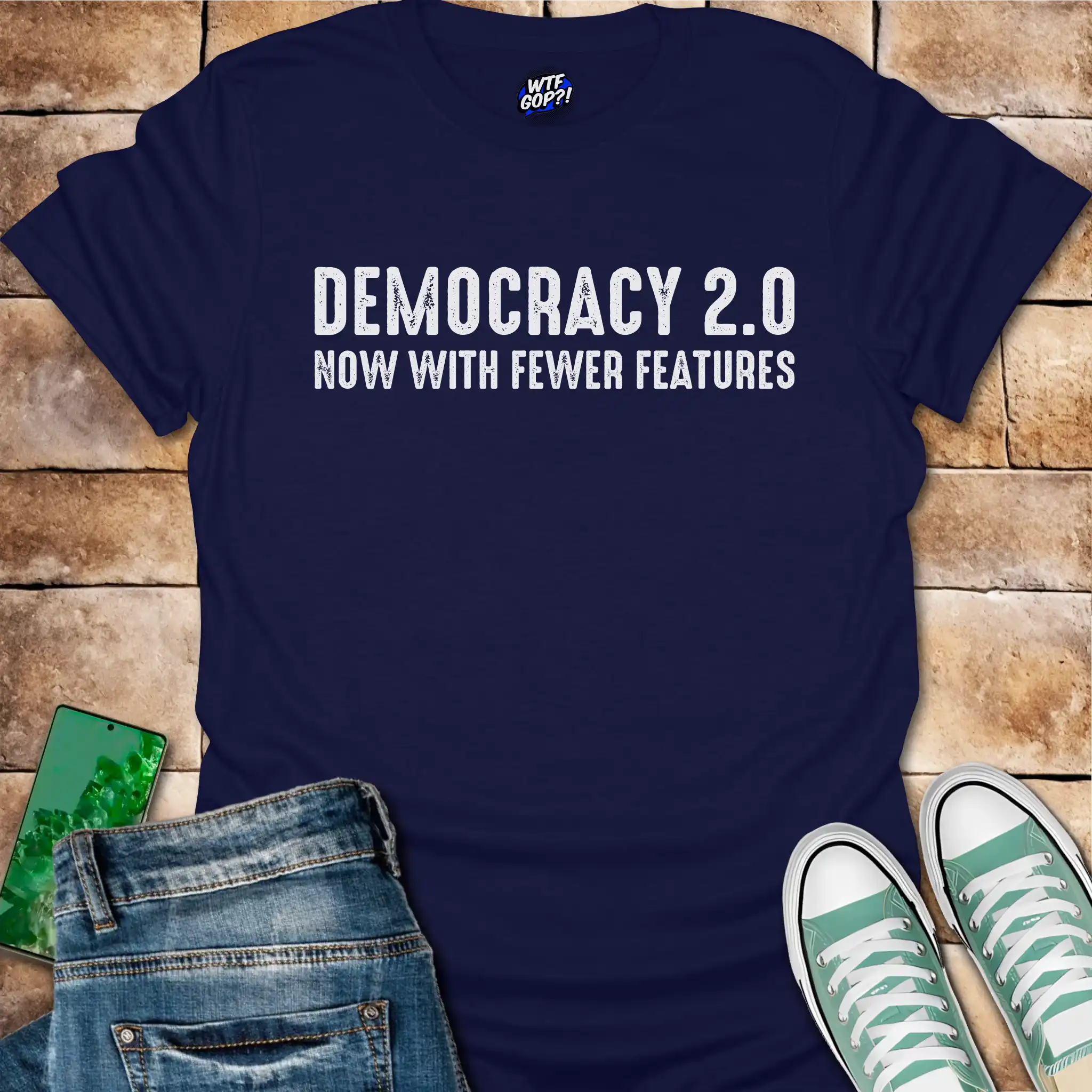 Democracy 2.0 T-Shirt - Anti-Trump, Political Satire Tee