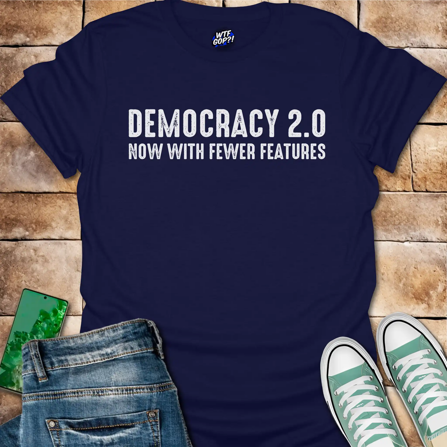 Democracy 2.0 T-Shirt - Anti-Trump, Political Satire Tee