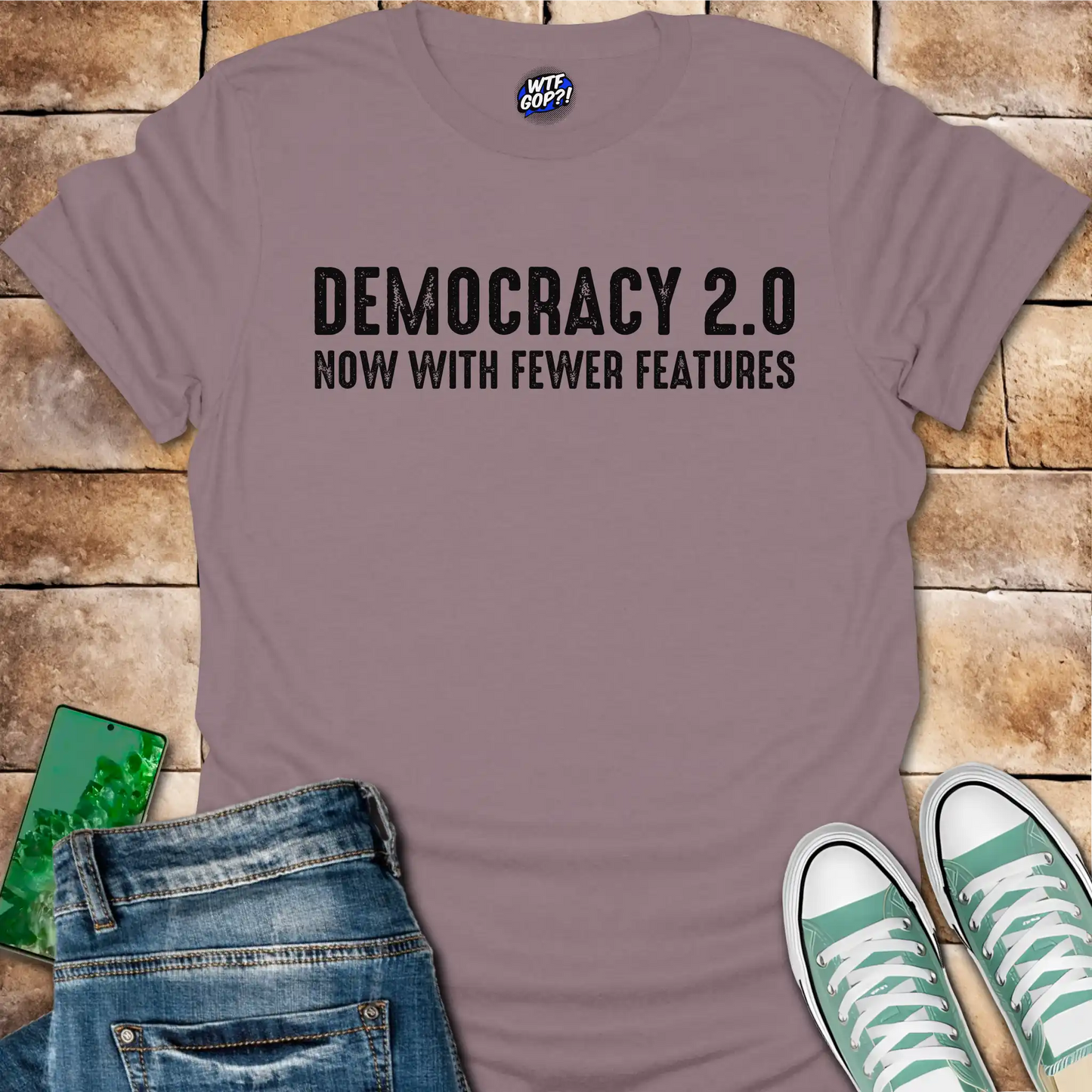 Democracy 2.0 T-Shirt - Anti-Trump, Political Satire Tee