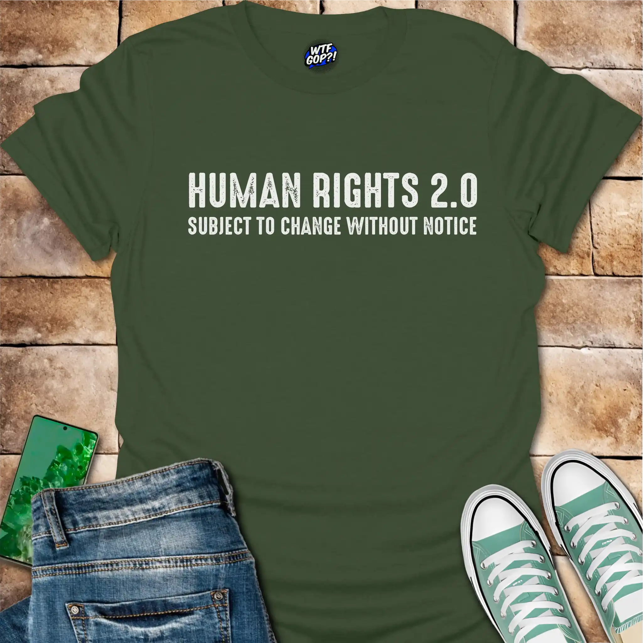 Human Rights 2.0 T-Shirt - Anti-Trump, Satirical Liberty Tee