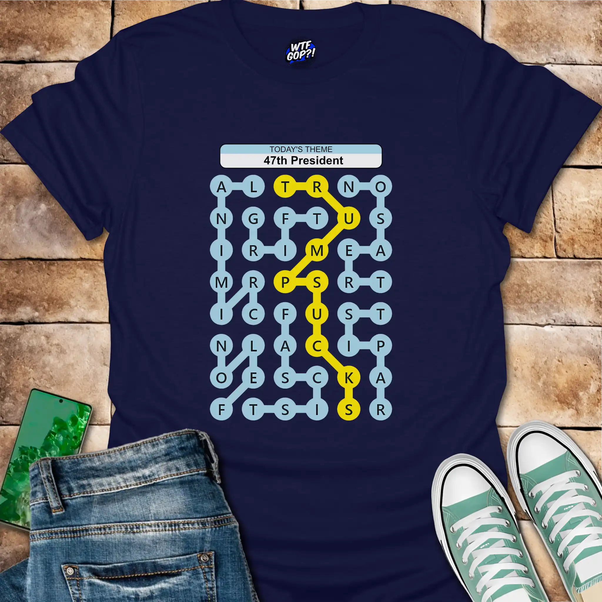 Trump Sucks Strands Puzzle T-Shirt - Anti-Trump Game Tee