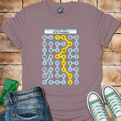Trump Sucks Strands Puzzle T-Shirt - Anti-Trump Game Tee