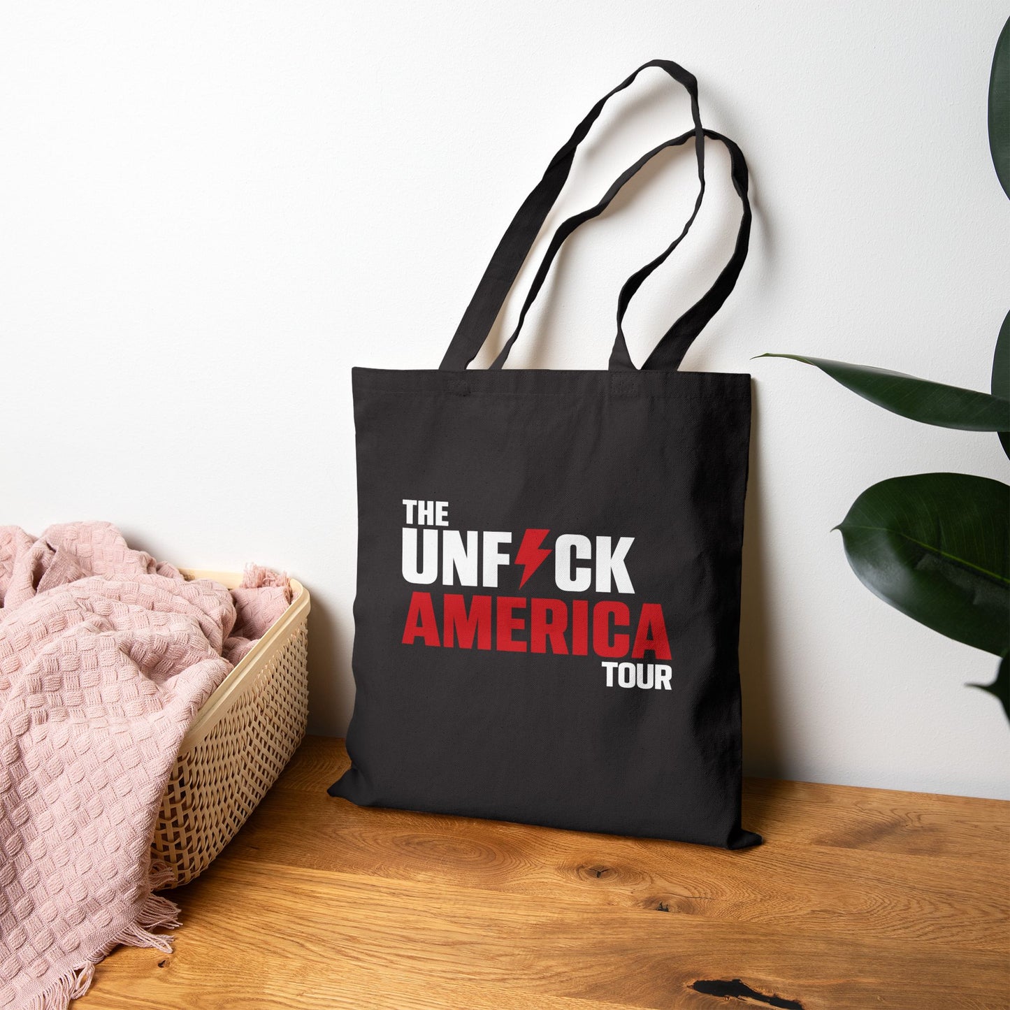 Unfuck America Tour Tote Bag - Progressive Activism Canvas Carrier