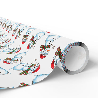 Subtle F*ck Trump Snowman Christmas Wrapping Paper