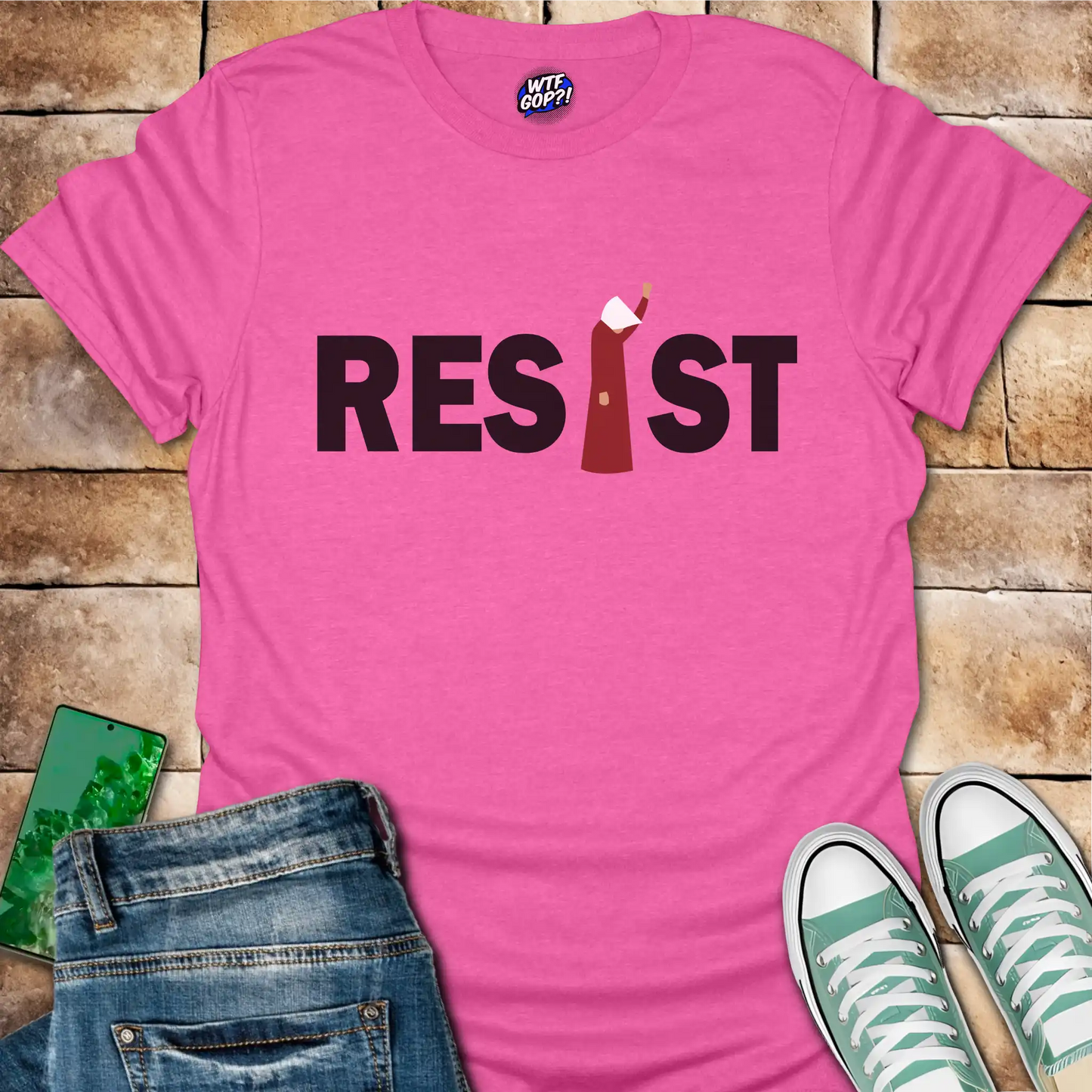 Resist Handmaid T-Shirt - Anti-Authoritarian Feminist Tee