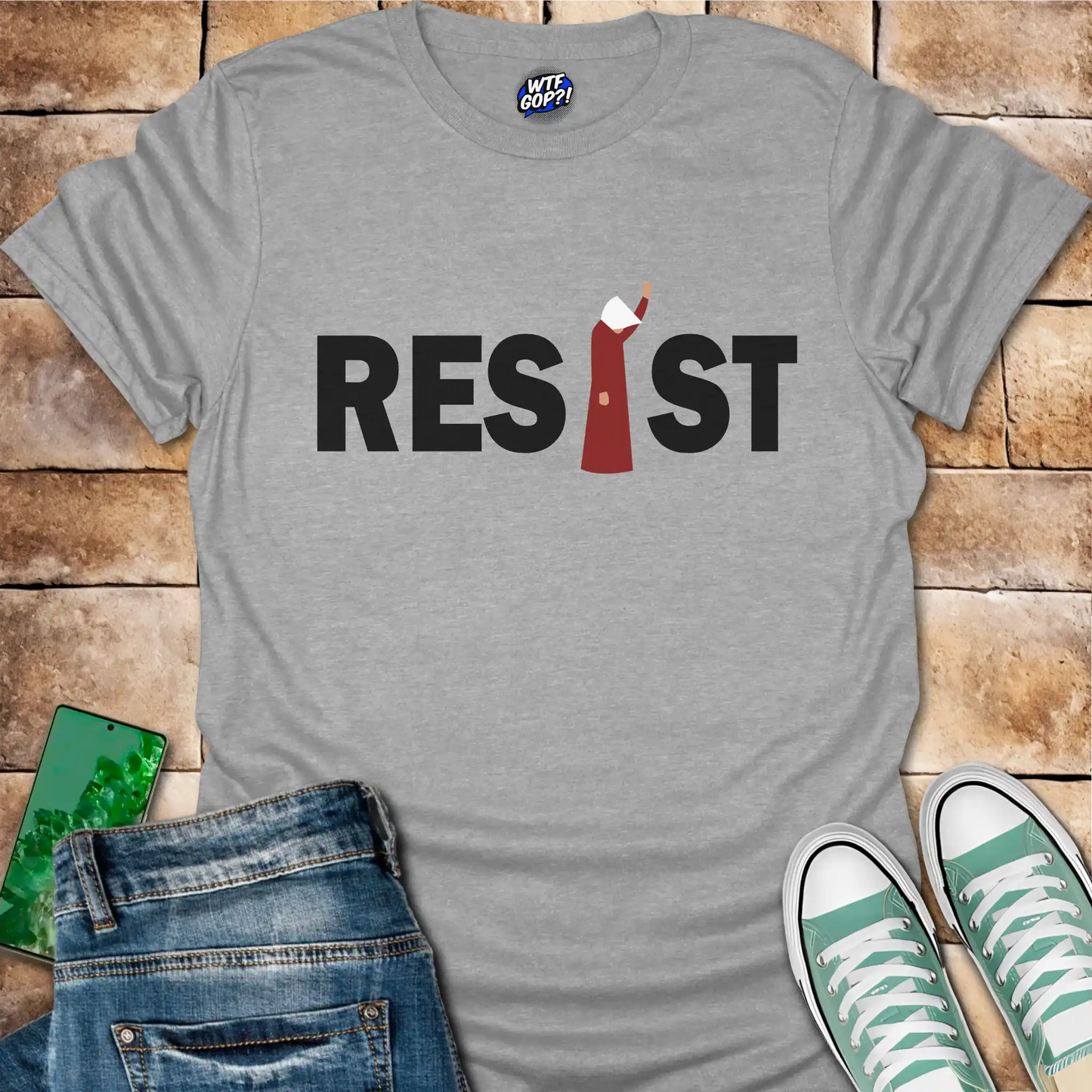 Resist Handmaid T-Shirt - Anti-Authoritarian Feminist Tee