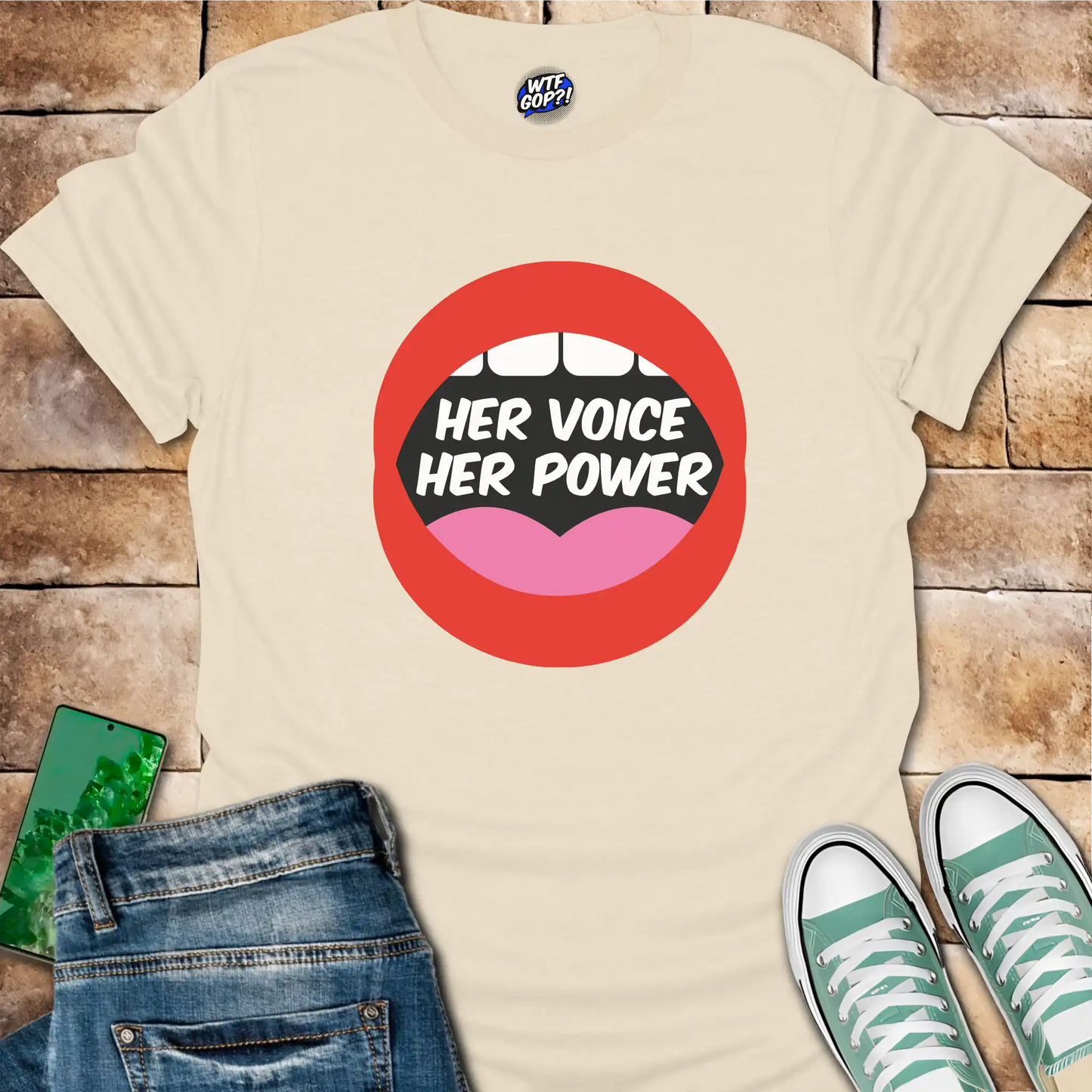 Her Voice Her Power T-Shirt - Empowering Feminist Tee