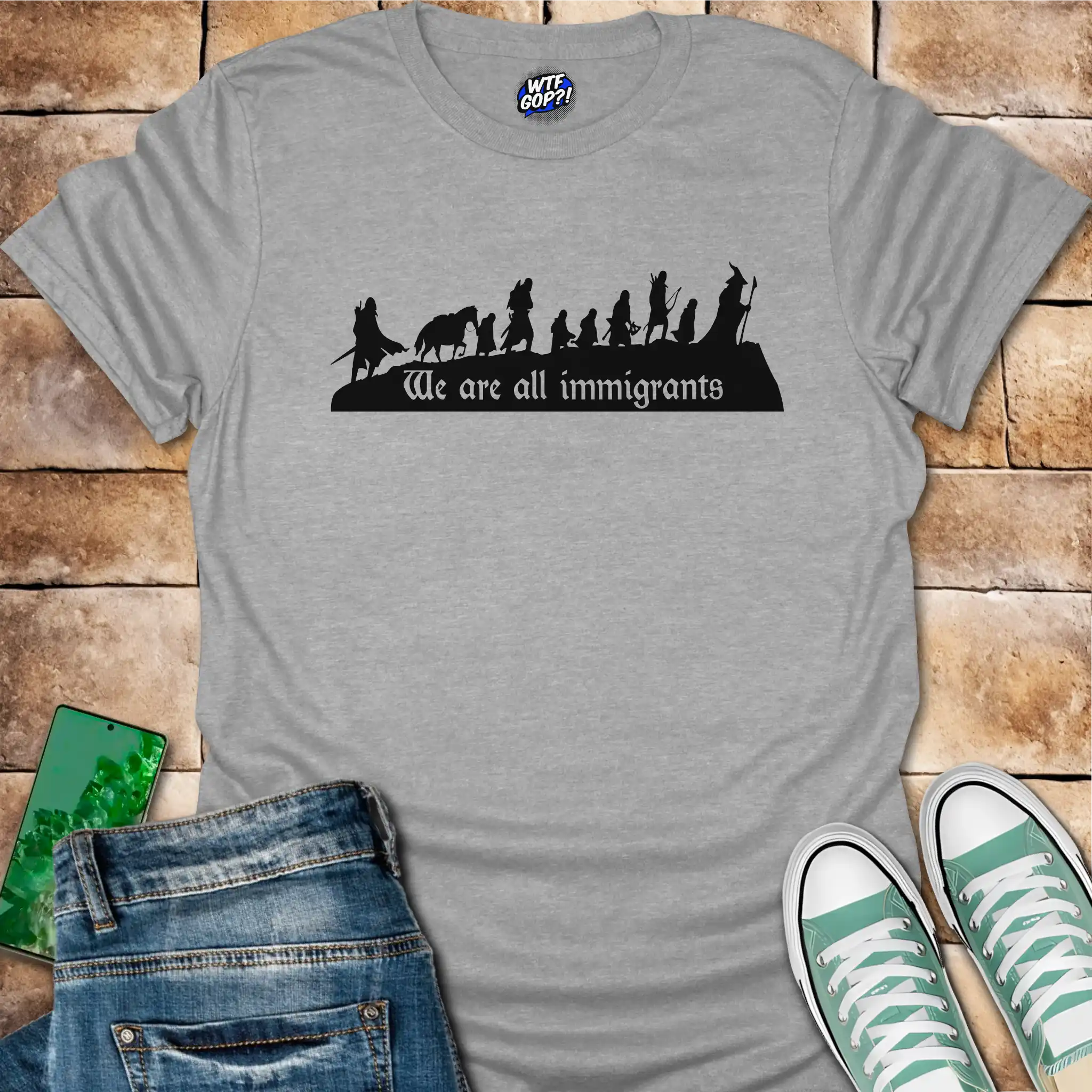 Lord of the Rings Immigrants T-Shirt - Nerdy Pro-Immigrant Tee