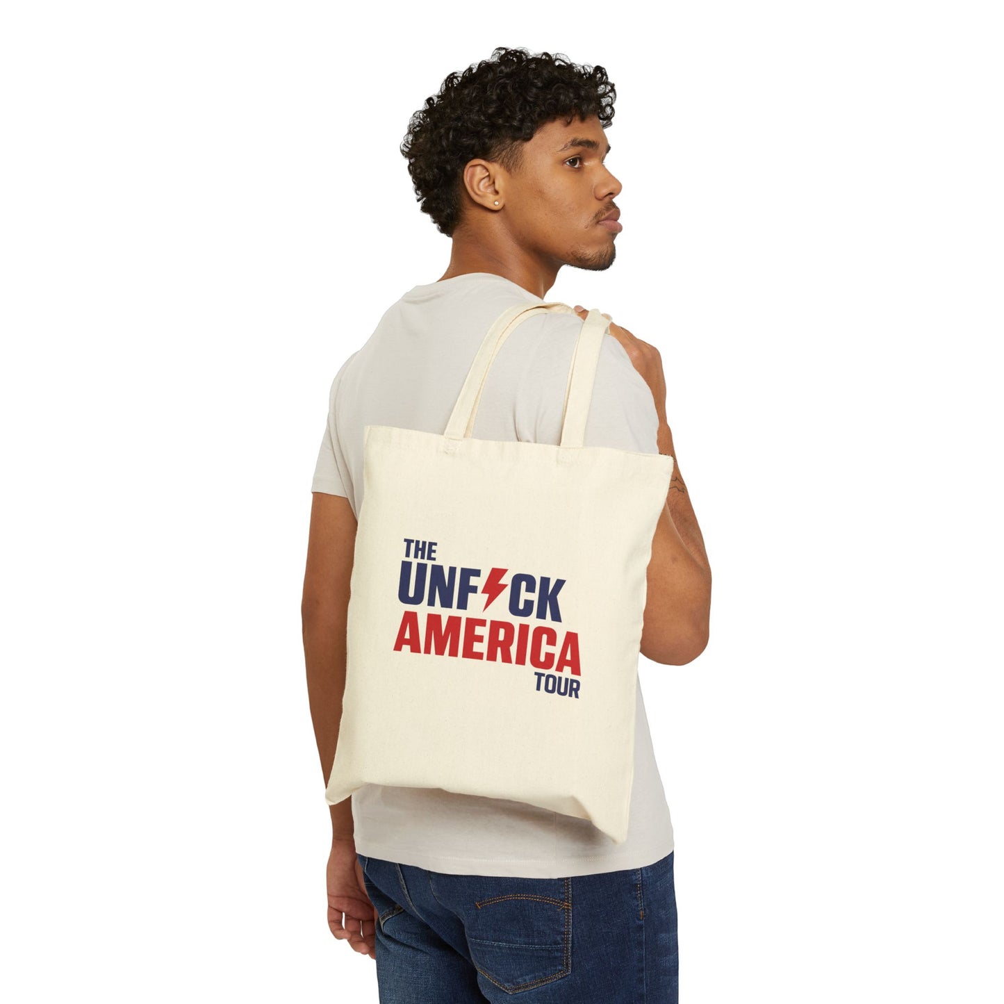 Unfuck America Tour Tote Bag - Progressive Activism Canvas Carrier